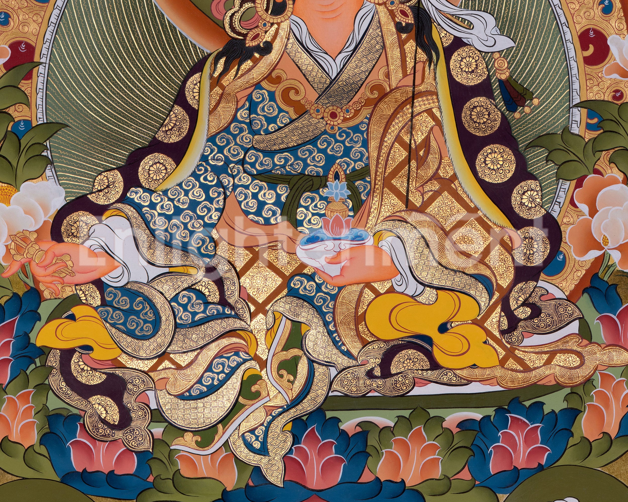 Guru Rinpoche/Guru Padmasambhava Thangka | Tibetan Wall Arts