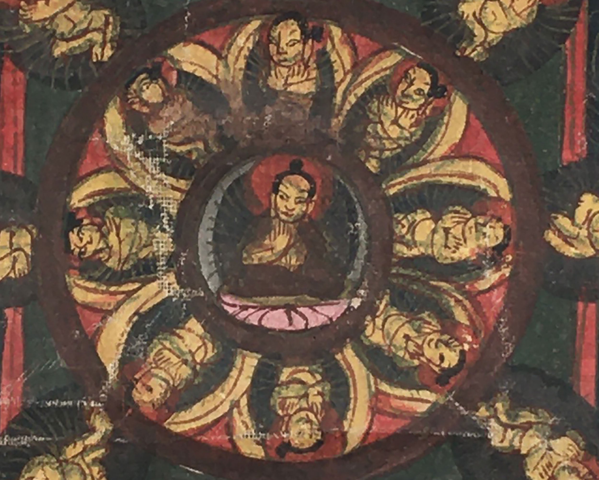 Beautiful Brocade Mandala Thangka | Buddhist Handpainted Art | Religious Wall Decors