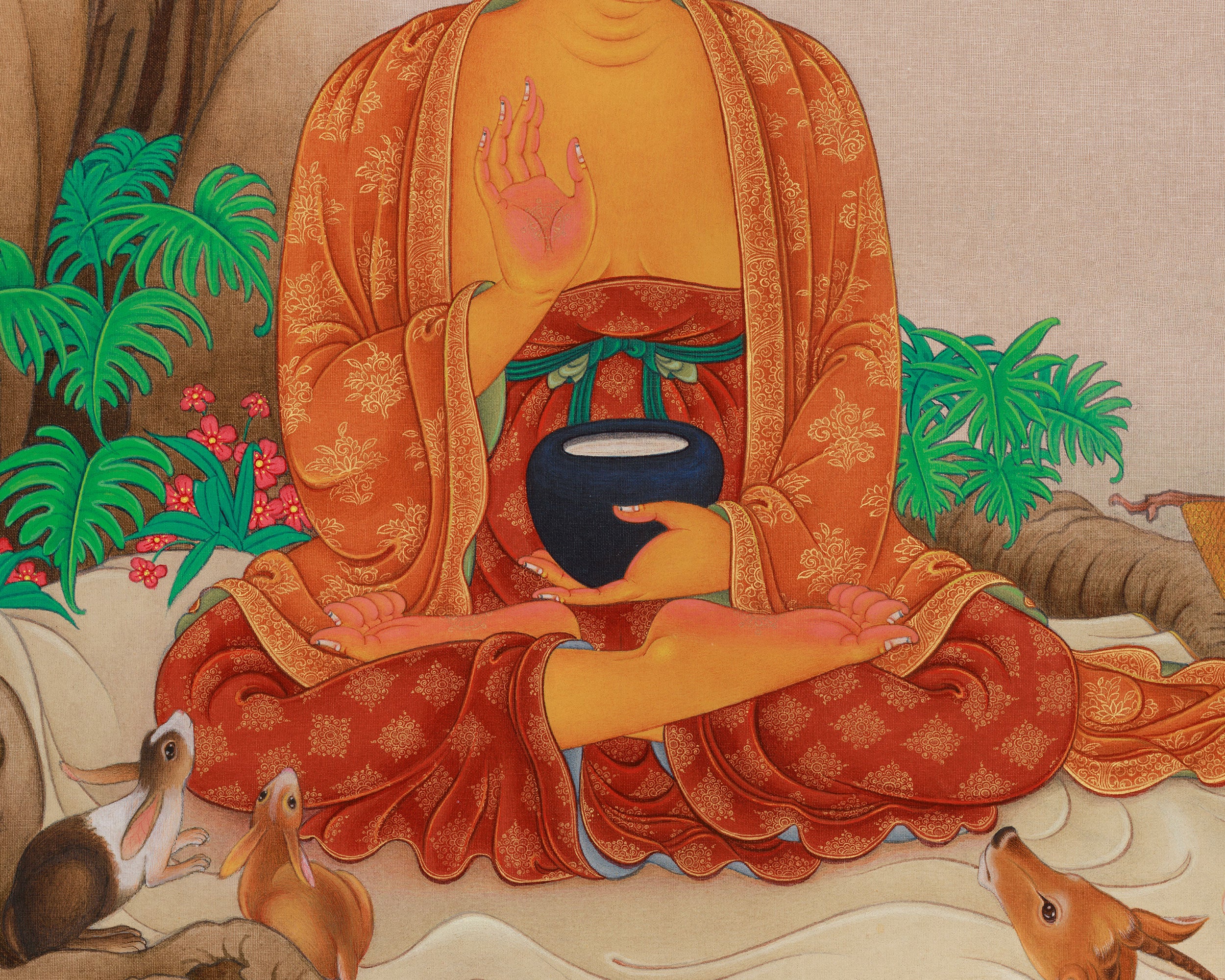 Historical Siddhartha Gautama Buddha Thangka | Dharma Teacher Shakyamuni Buddha
