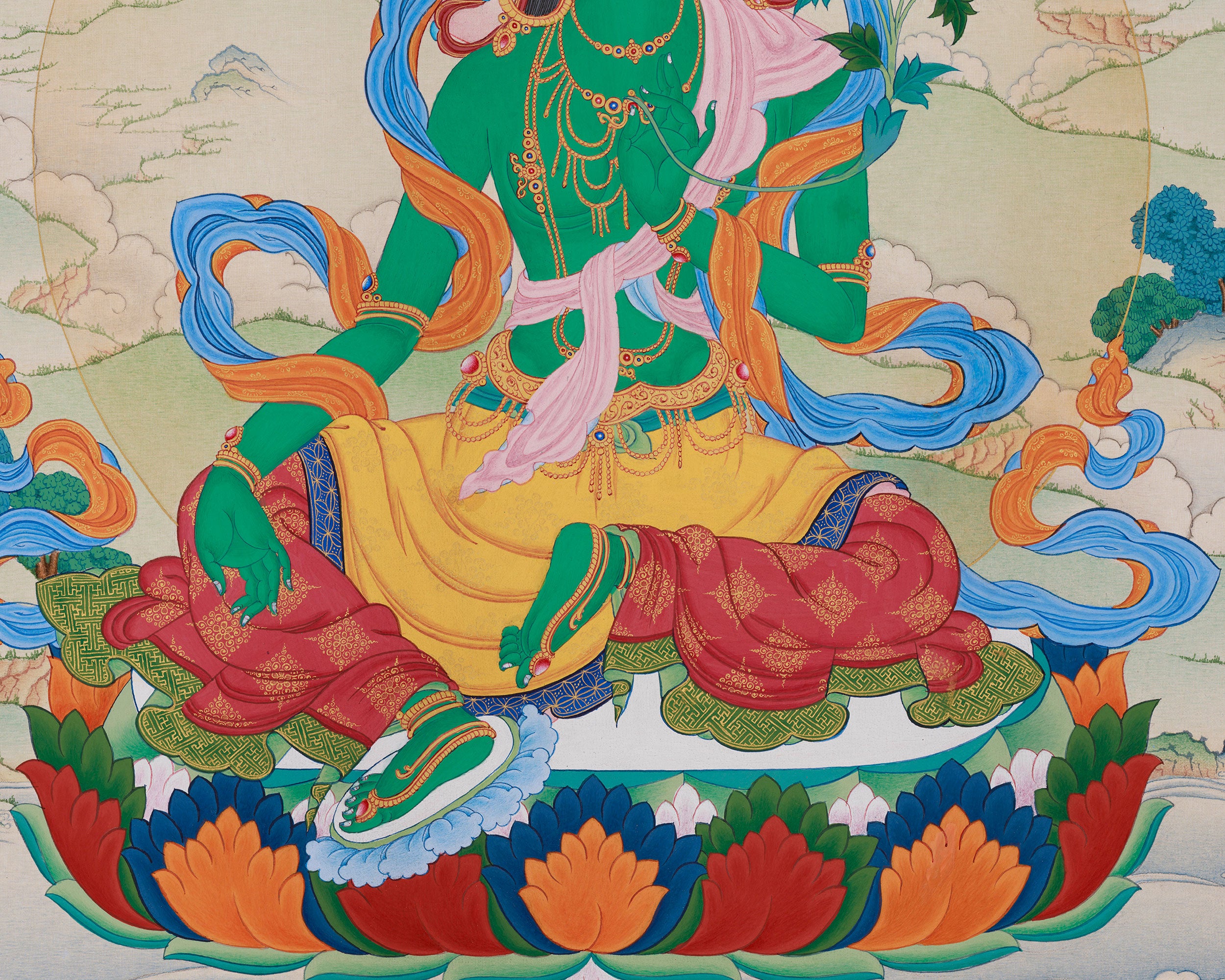 Traditional Green Tara, the Swift Savior | A Blessing of Protection and Serenity