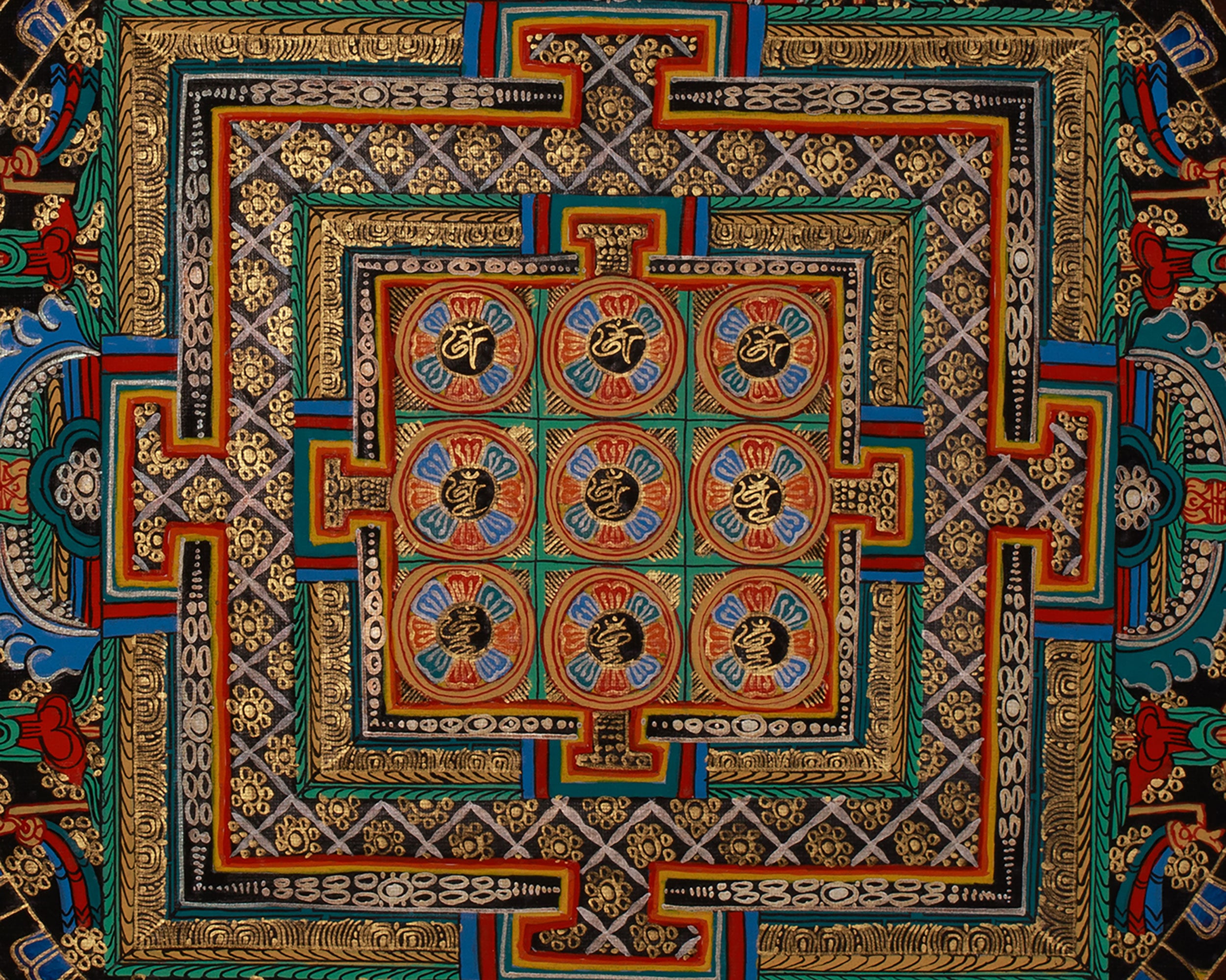 Original Mantra Mandala Arts | 24K Gold Embellished Artistry