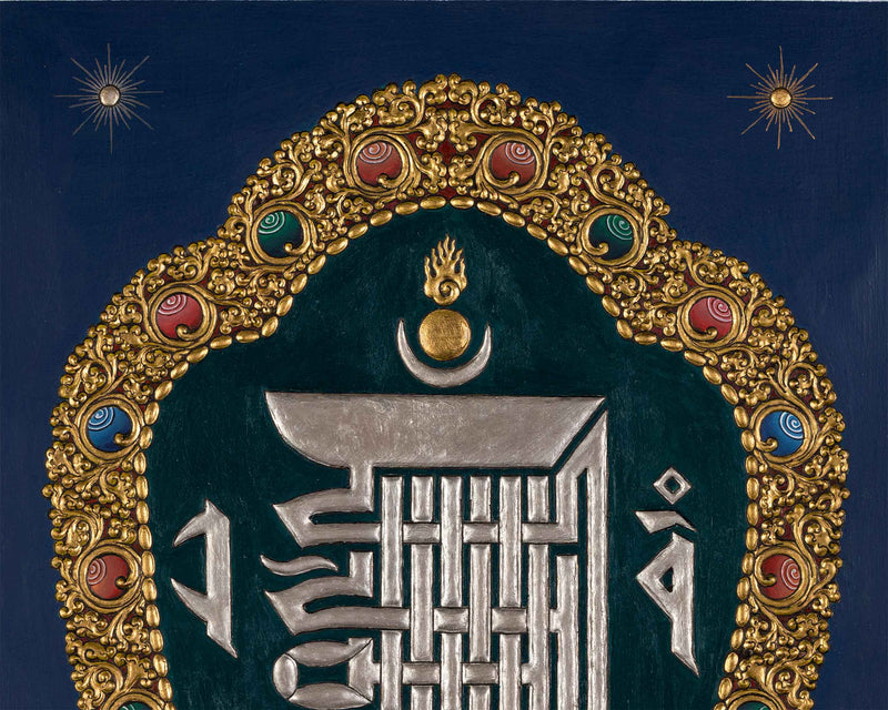 Enlightened Cycles Kalachakra Thangka Print | Mandala Of Harmony | Decorative Wall Art
