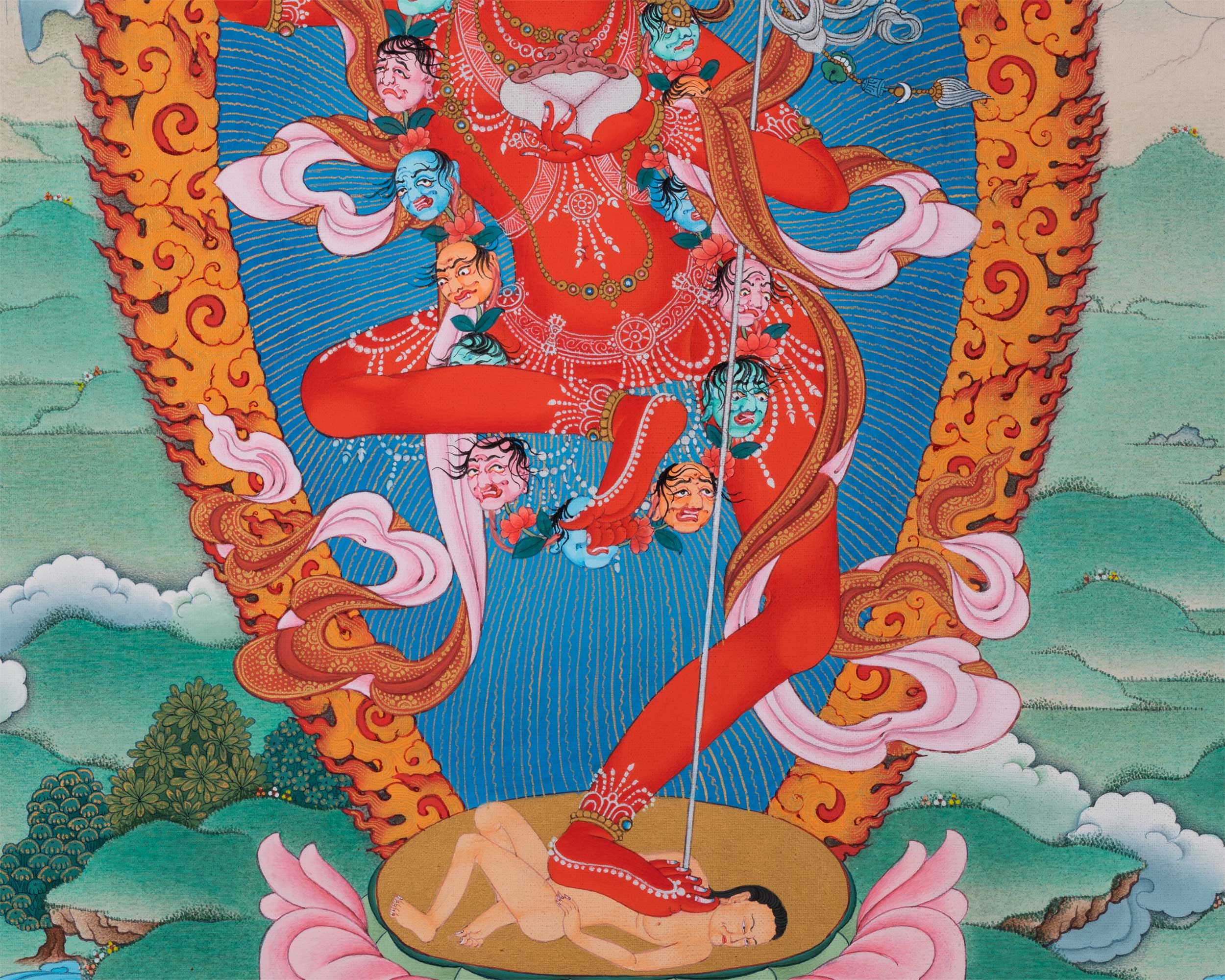 Dorje Phagmo Thangka Artwork | Thangka Print Of Wrathful Compassion