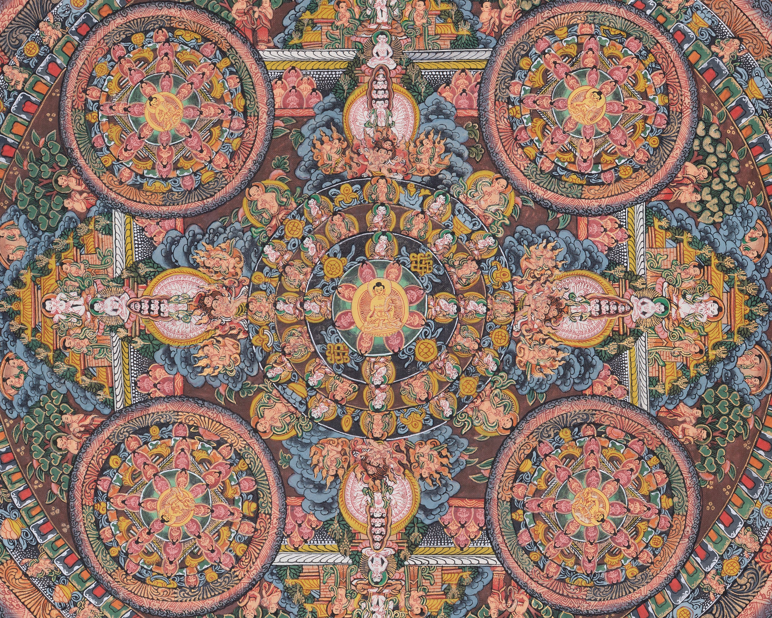 Traditional Buddha Mandala Thangka |Transformative Tibetan Spiritual Art
