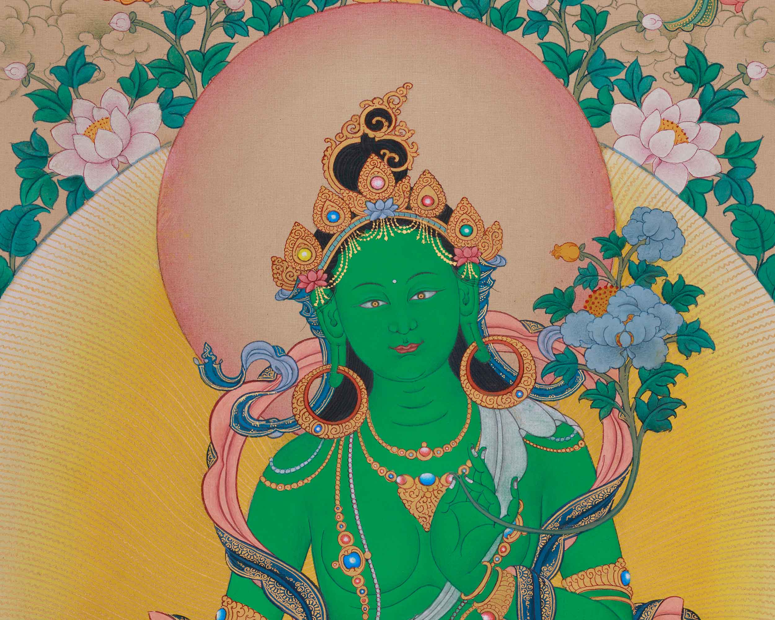 Traditional Thangka of 21 Tara | Compassion and Swift Protection
