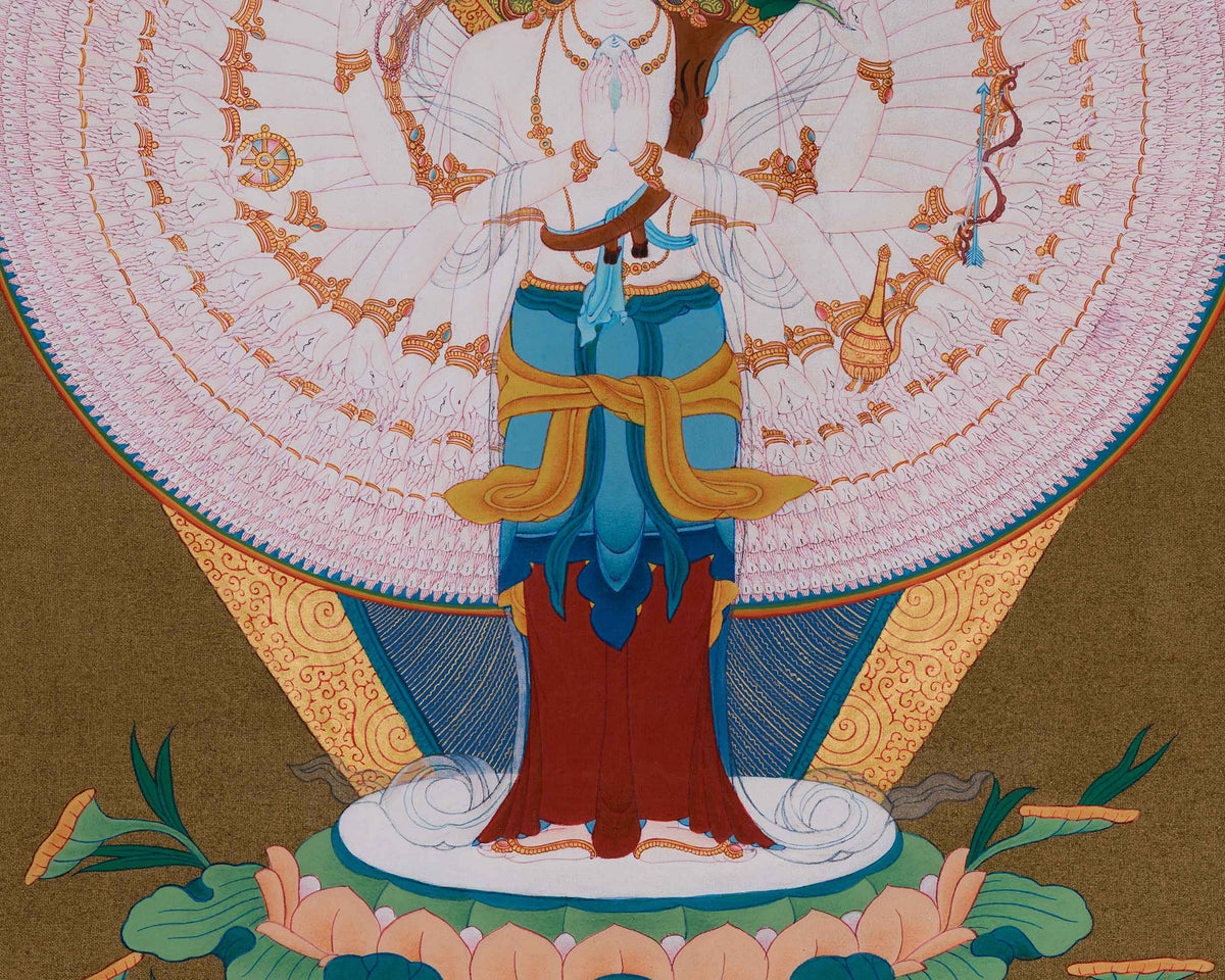 Buddhist Deity 1000 Armed Chenrezig | Avalokiteshvara Art