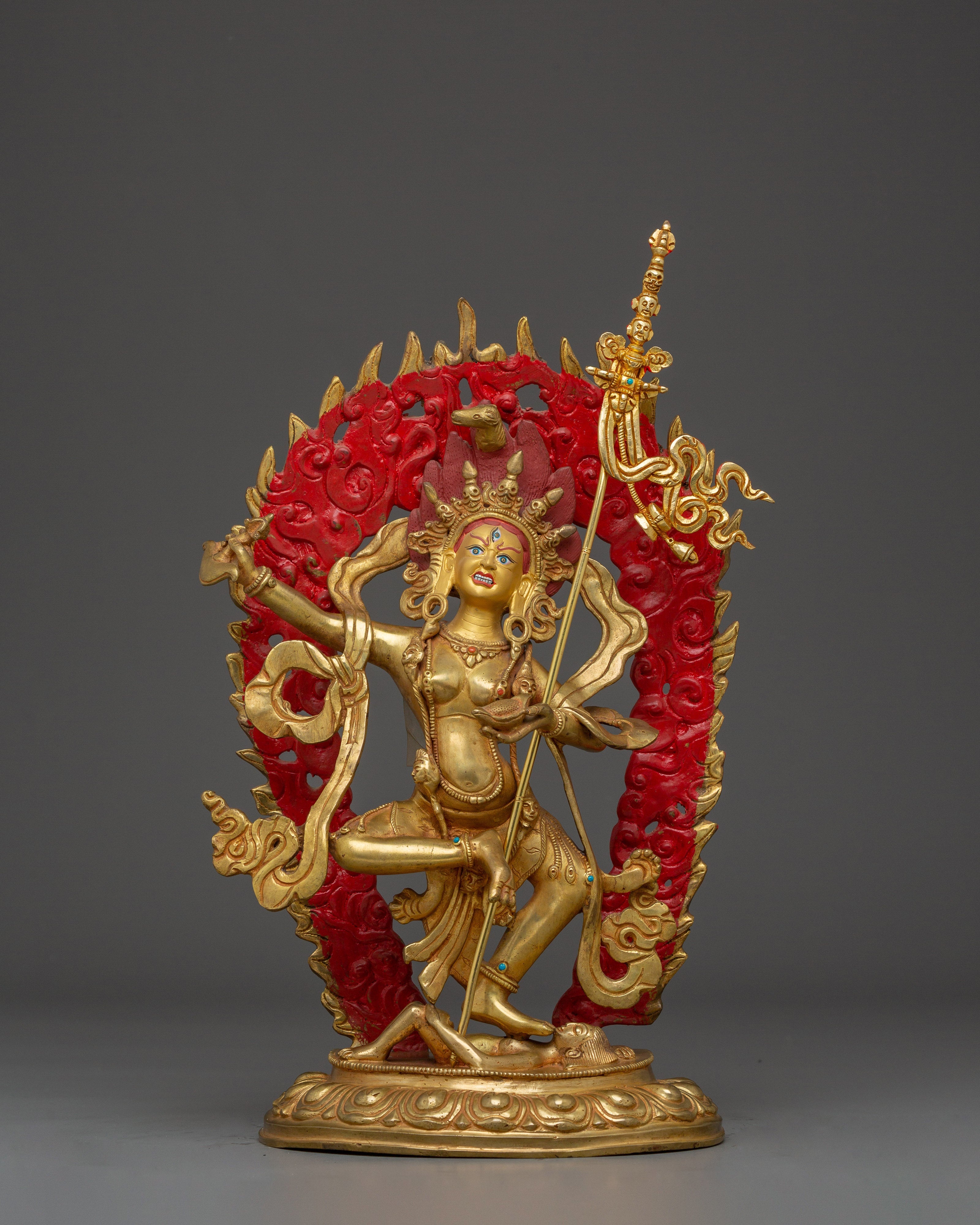 Dorje Phagmo Gold Plated Statue | Spiritual Protection