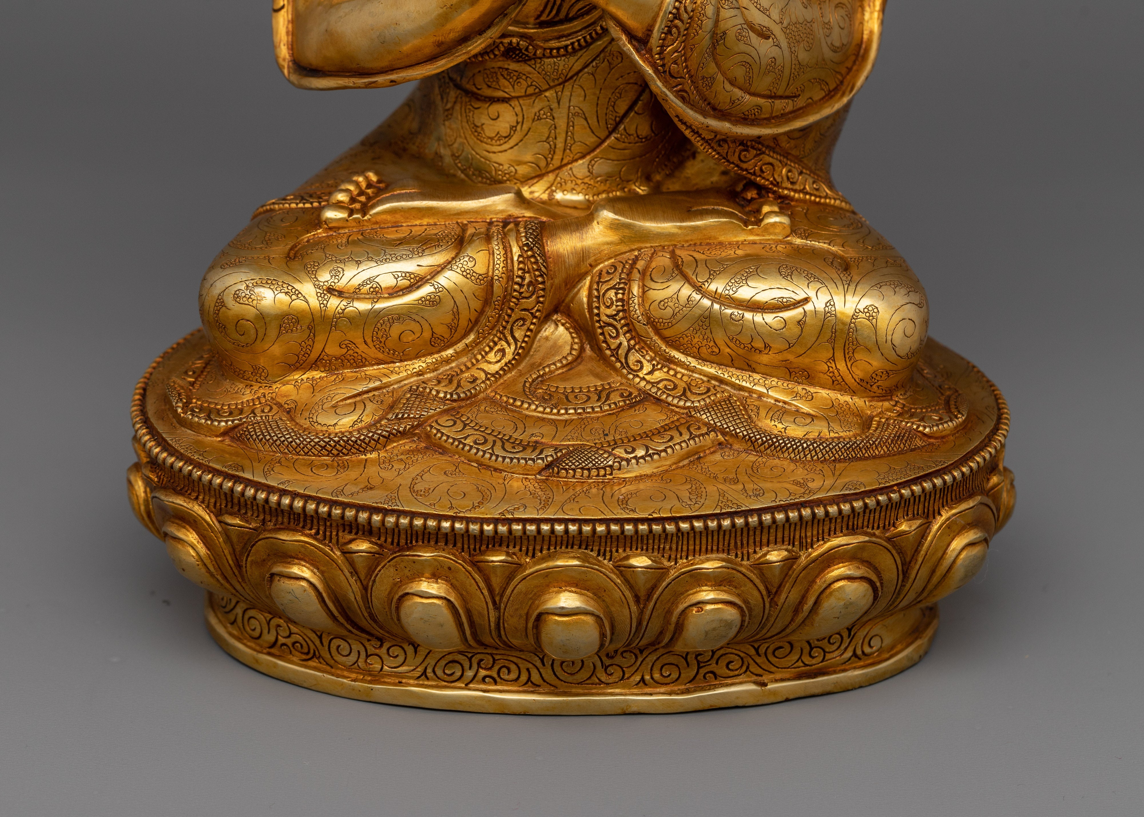 Je Tsongkhapa Kadampa Buddhist | Gold Electroplated Statue