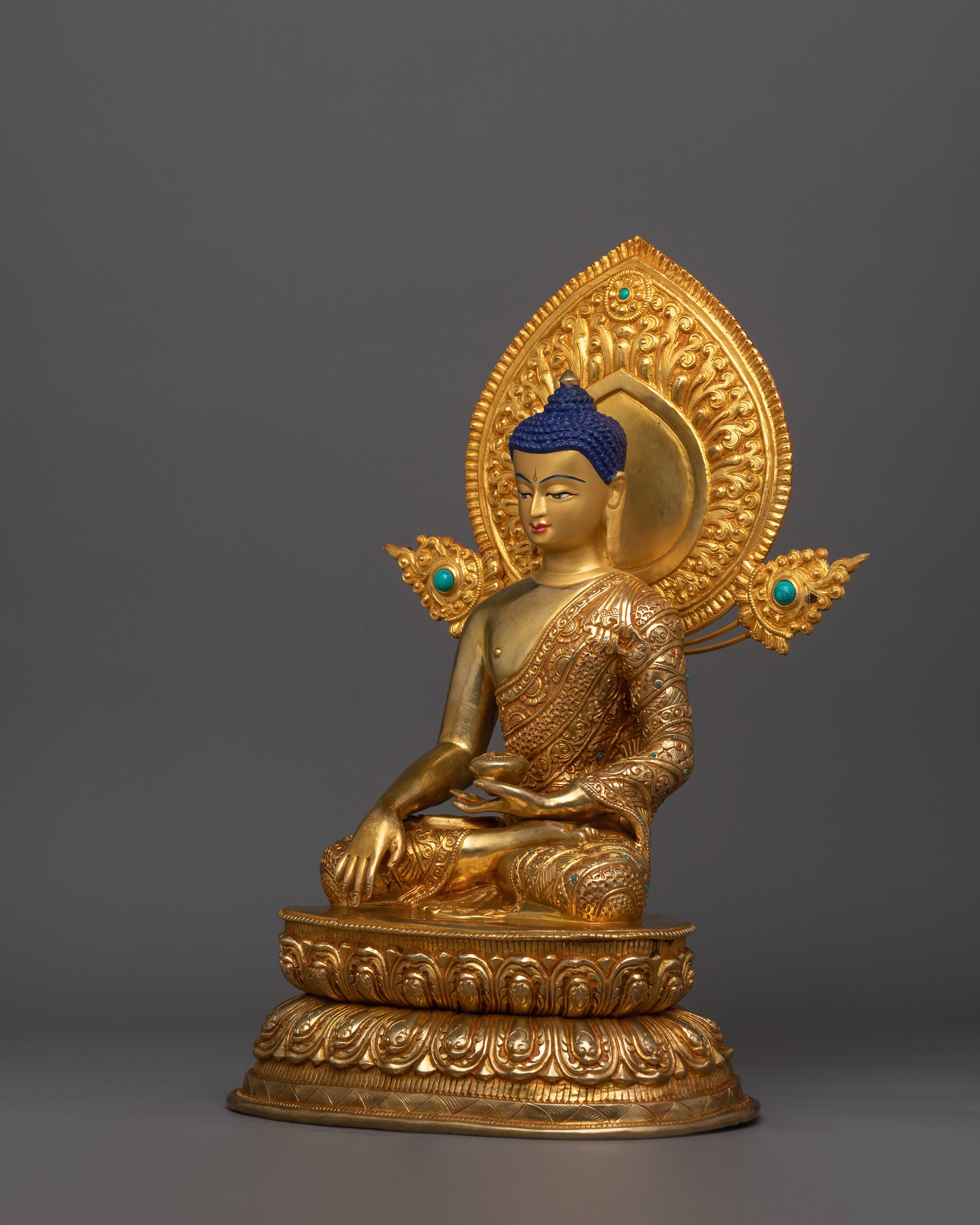 24K Gold Gilded First Buddha Shakyamuni Statue | The Supreme Enlightened One