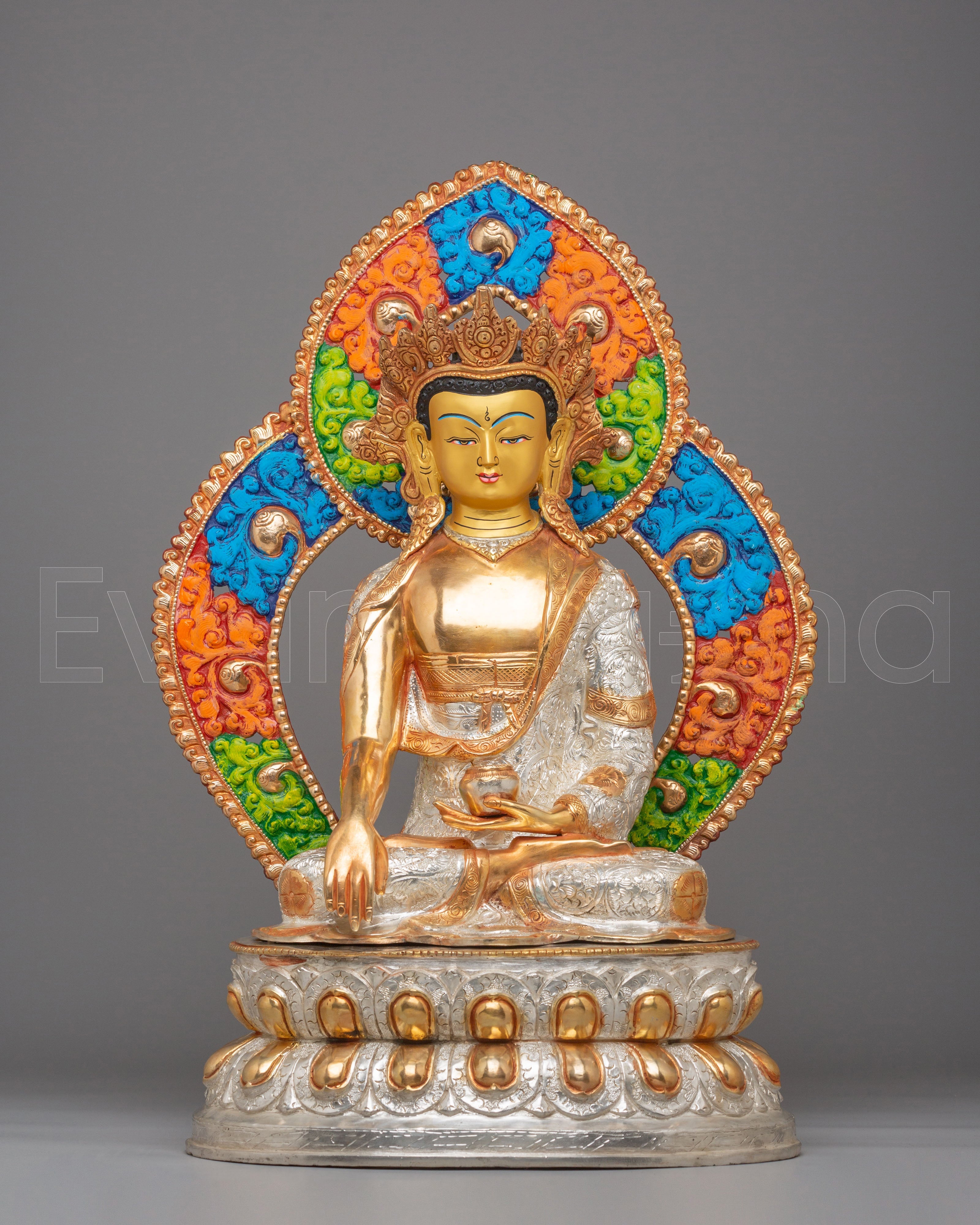 Buddhist Crown Shakyamuni Buddha Statue