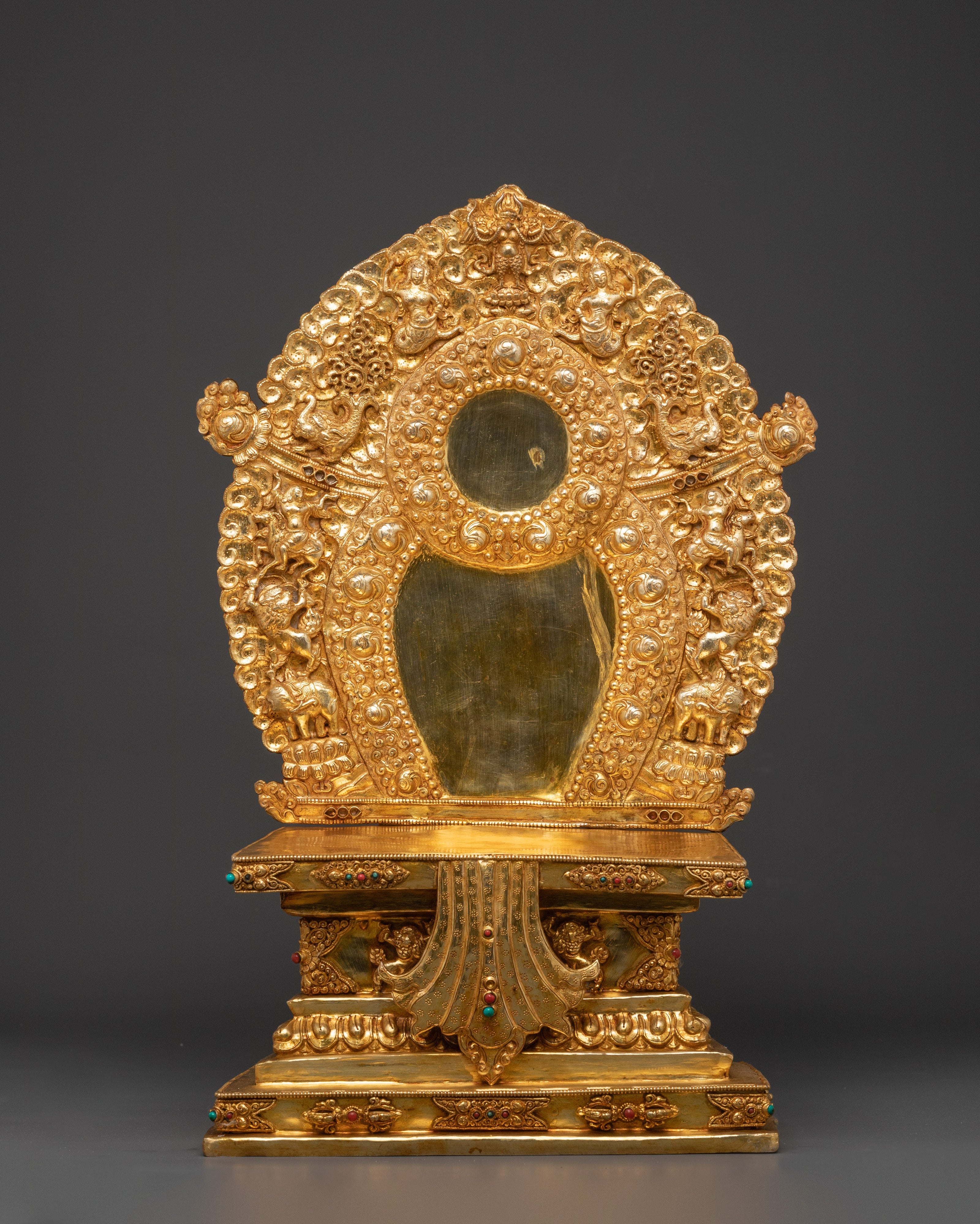 Gold-Plated Tibetan Throne