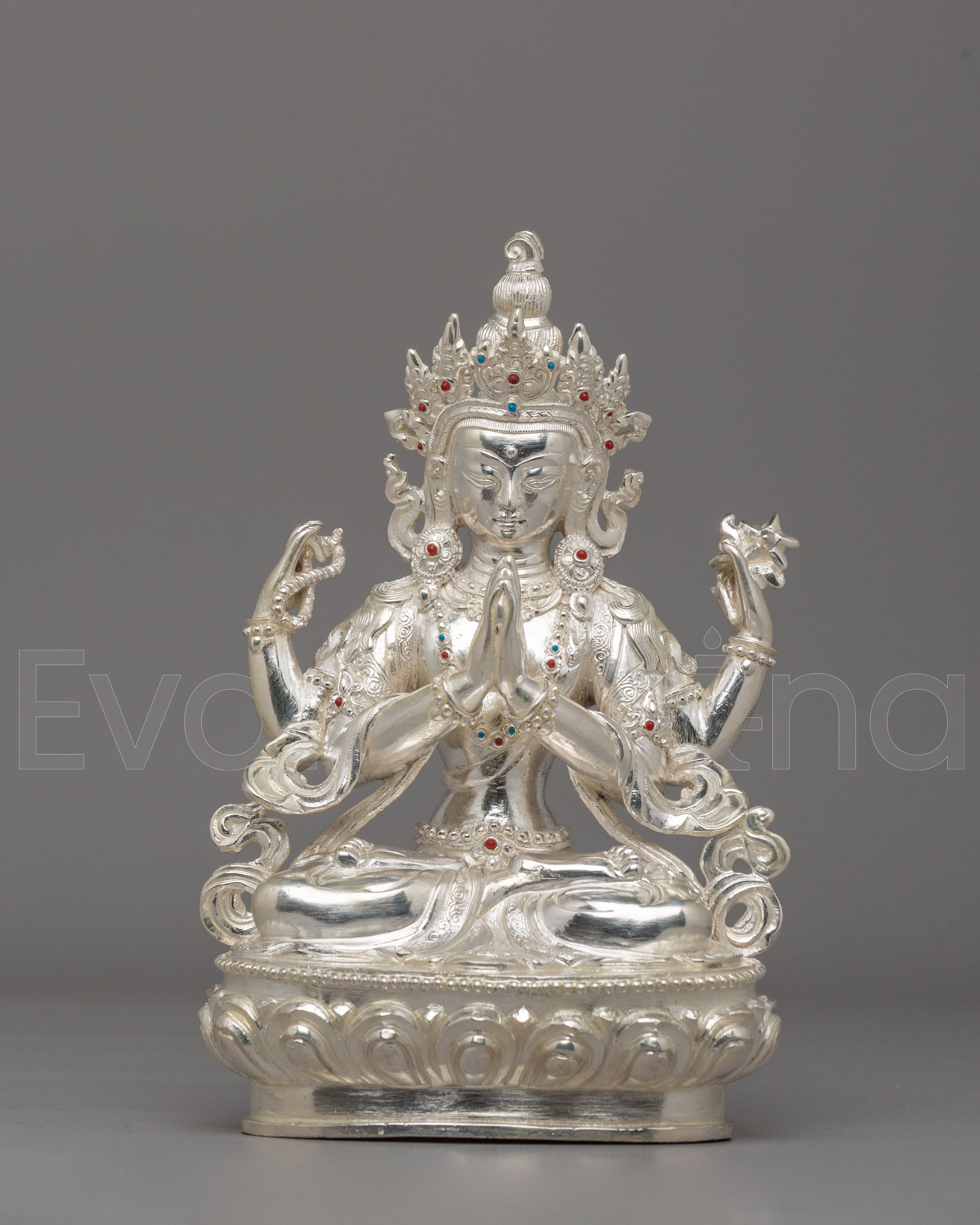 Sacred Himalayan Chenrezig Bodhisattva Statue