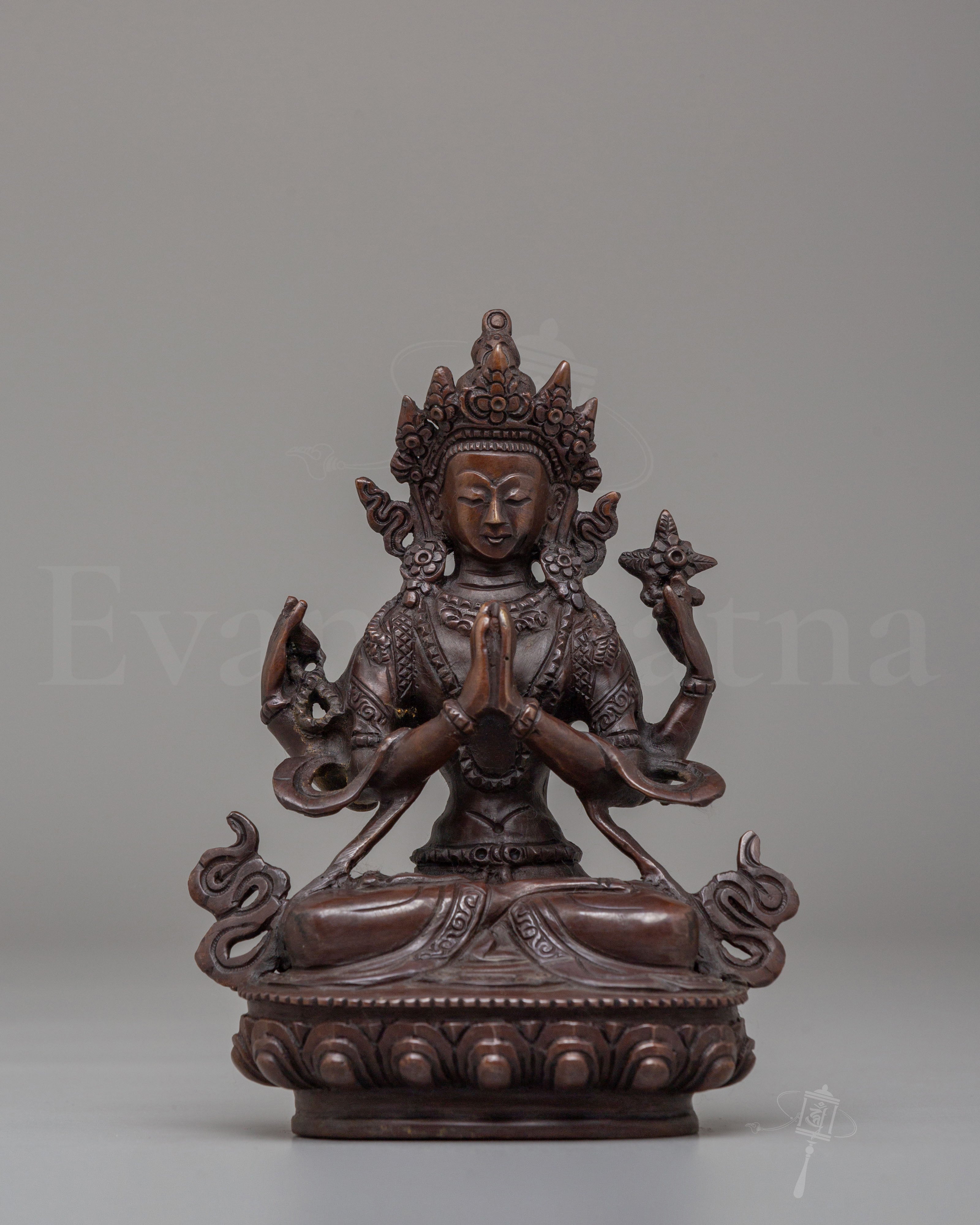 Handmade Chenrezig Altar Statue