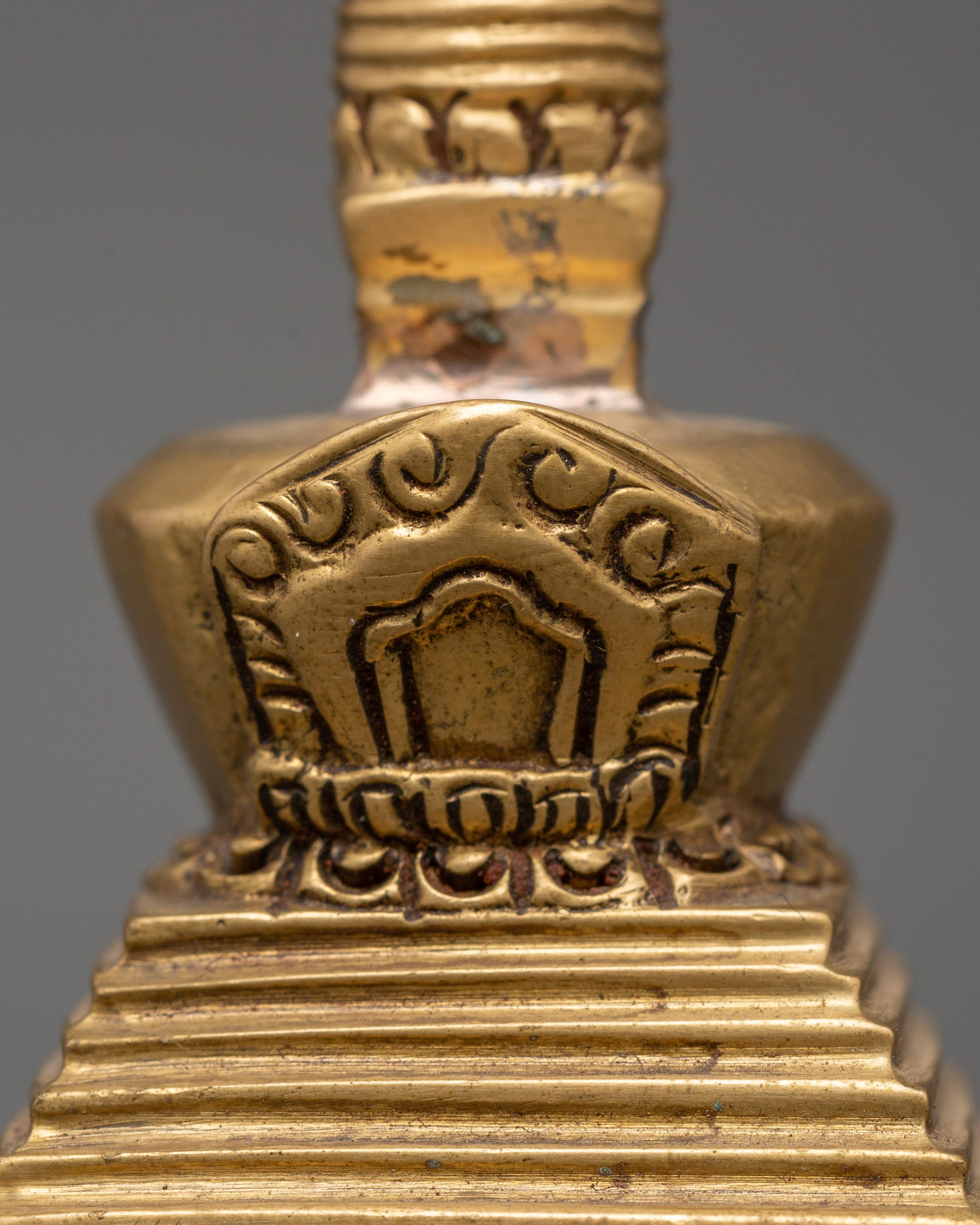 Handcrafted Brass Buddhist Stupa | Sacred Symbol of Enlightenment