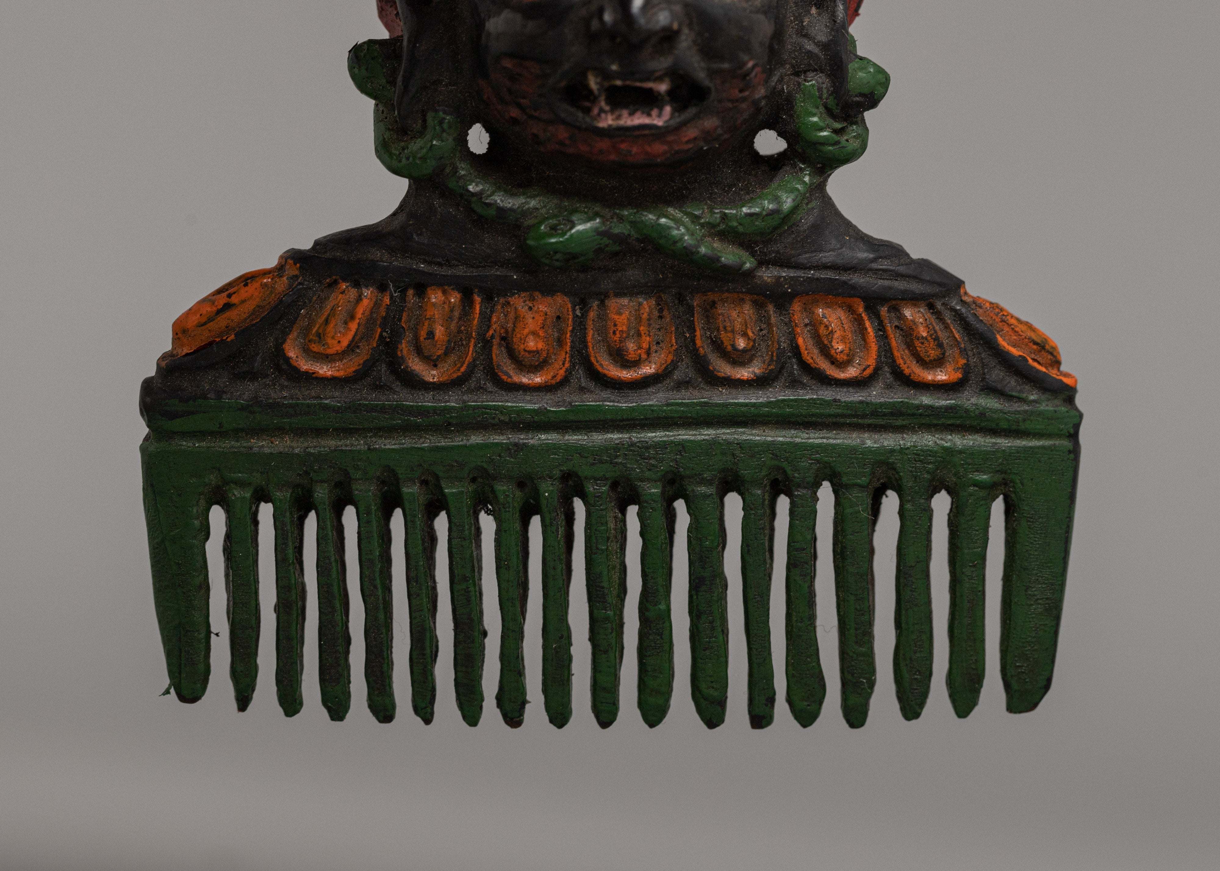 Hand-Carved Bhairav Head Decor | Spiritual Protection Idol
