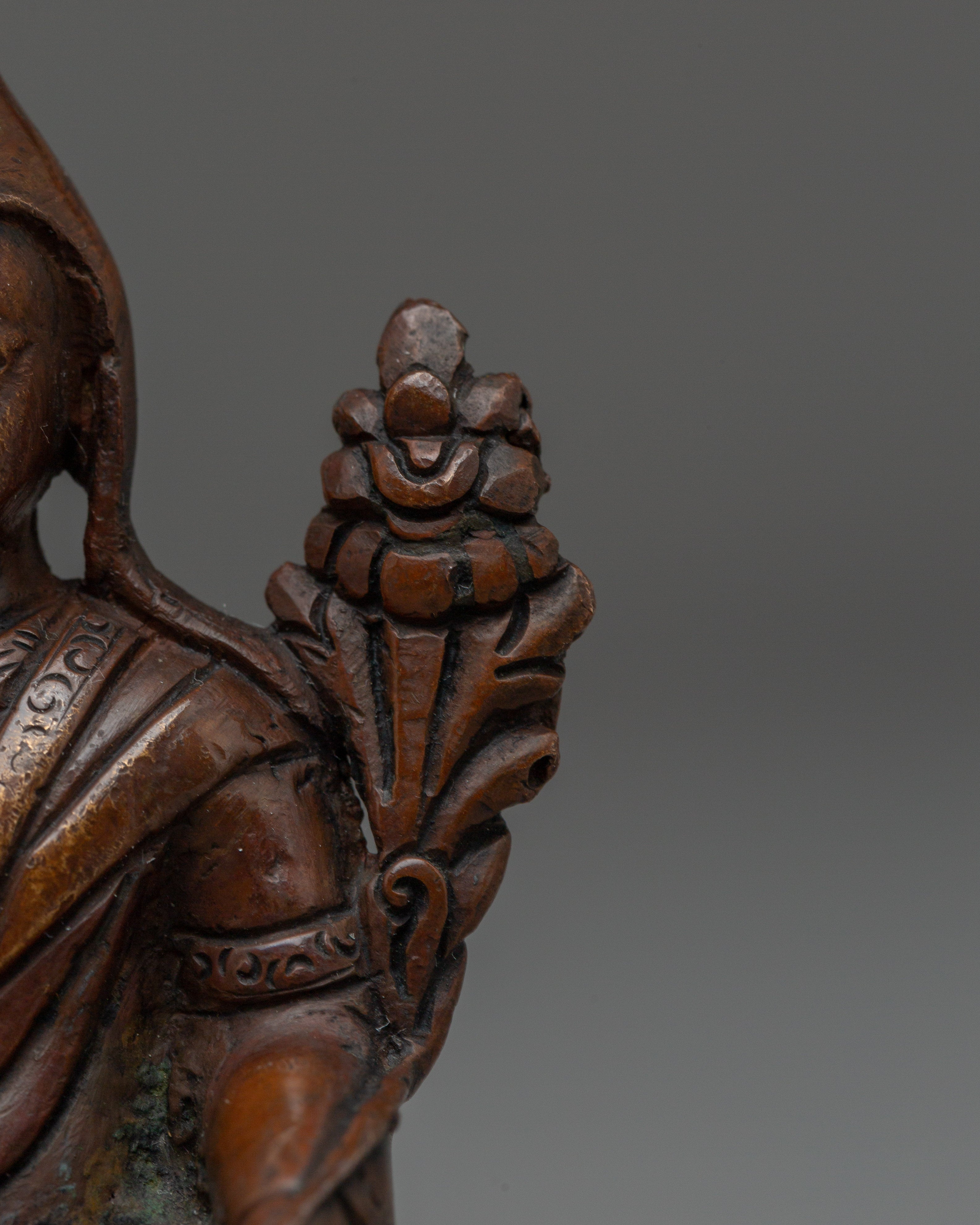 Oxidized Copper Longchenpa Statue | Tibetan Scholar Yogi
