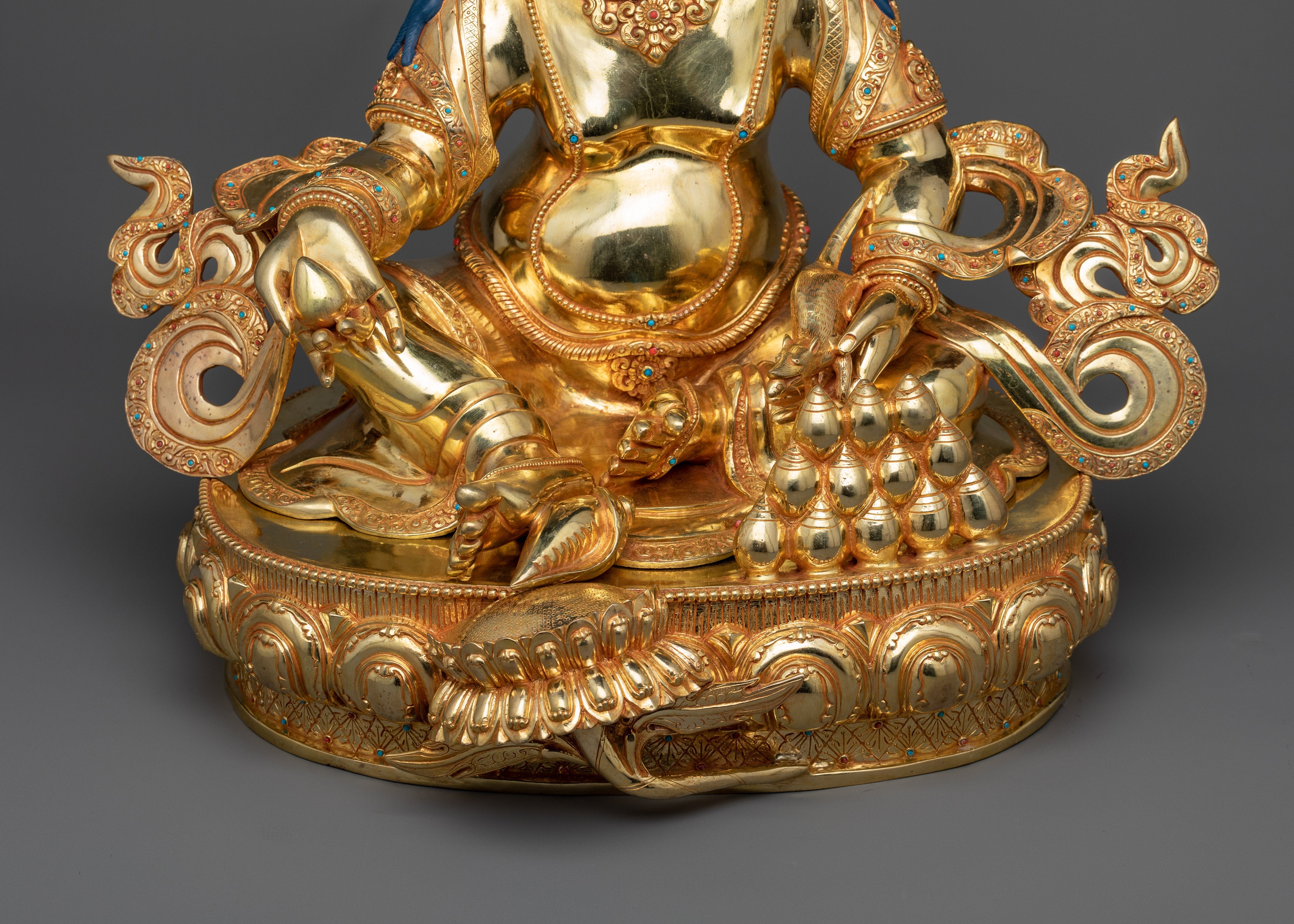 Yellow Dzambhala Sadhana Statue | Majestic Dzambhala Masterpiece
