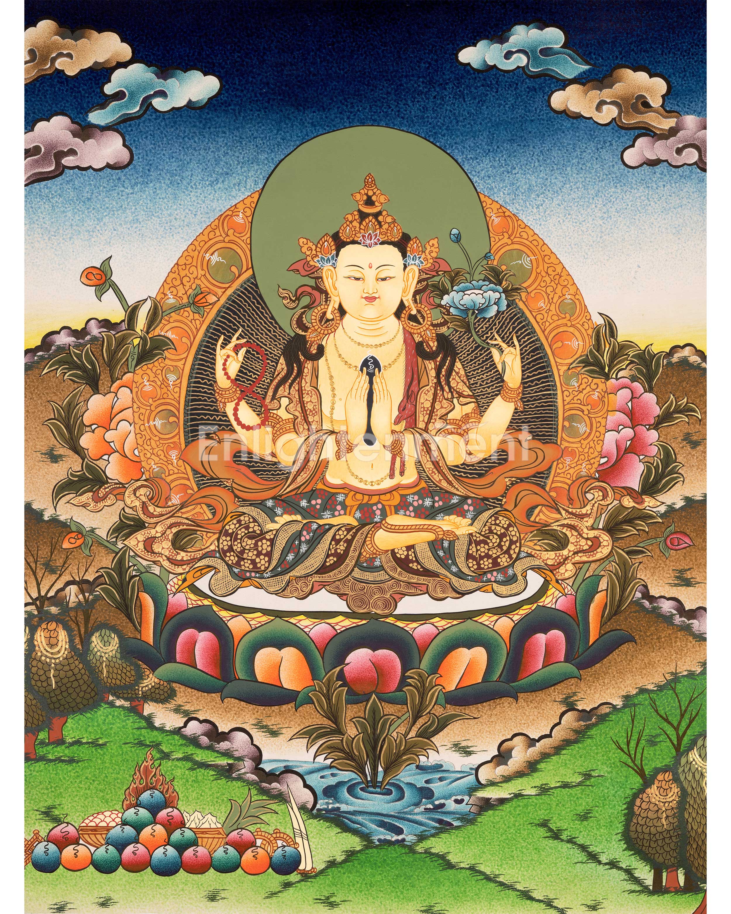 4-armed-avalokiteshvara-painting