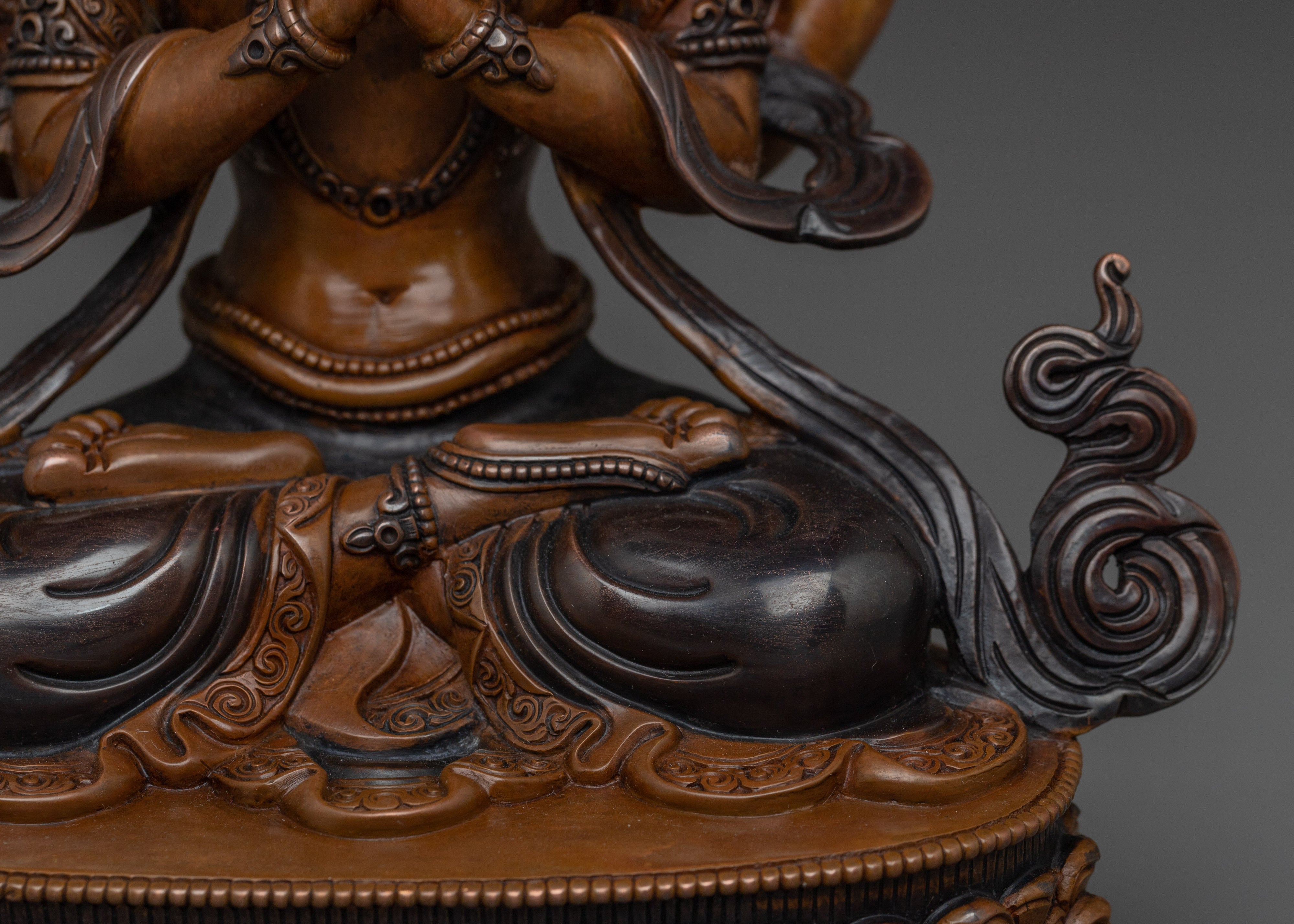 Handcrafted Buddha Statue of Chenrezig | Protector and Healer in Tibetan Buddhism