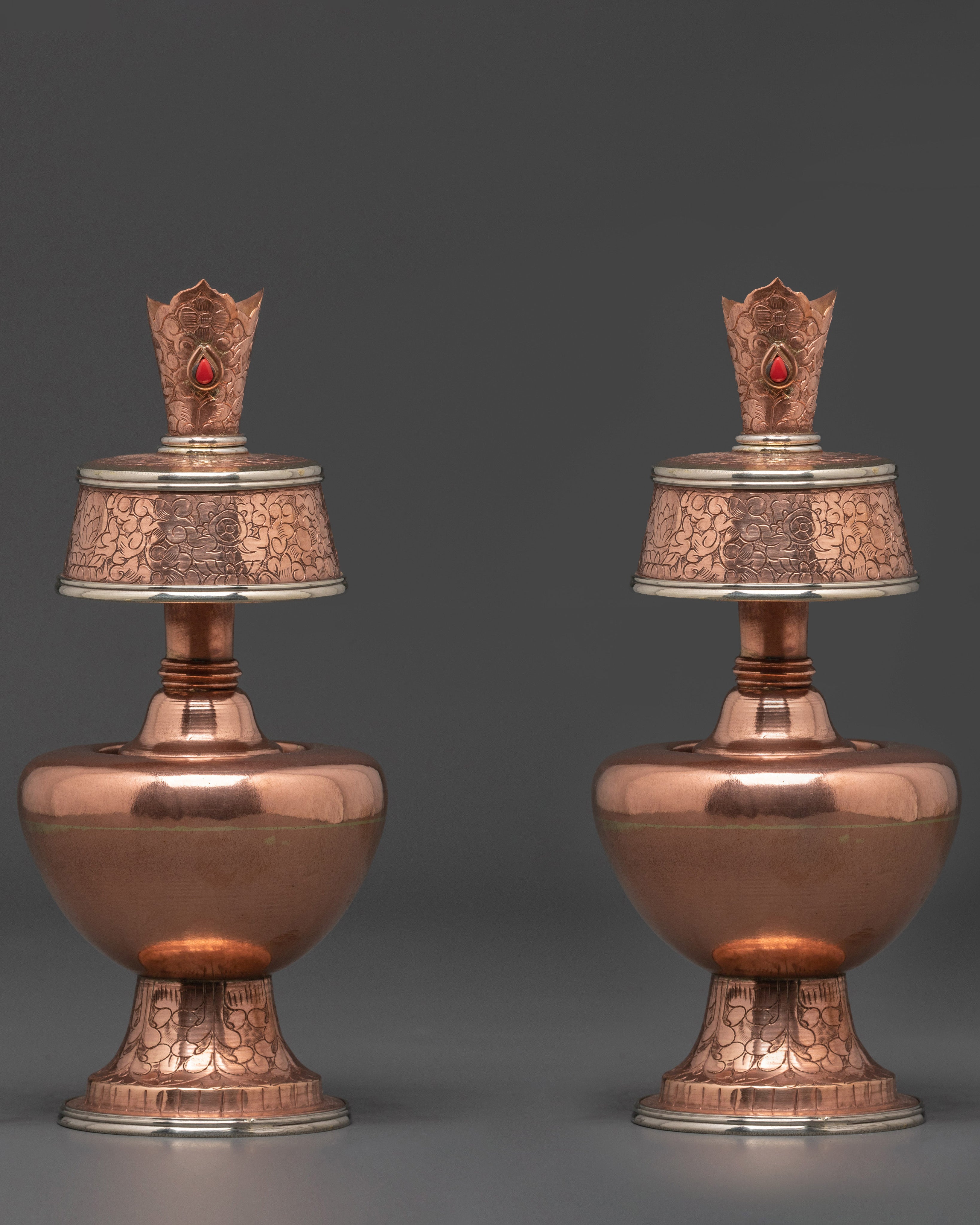 Copper Buddhist Bumpa Set