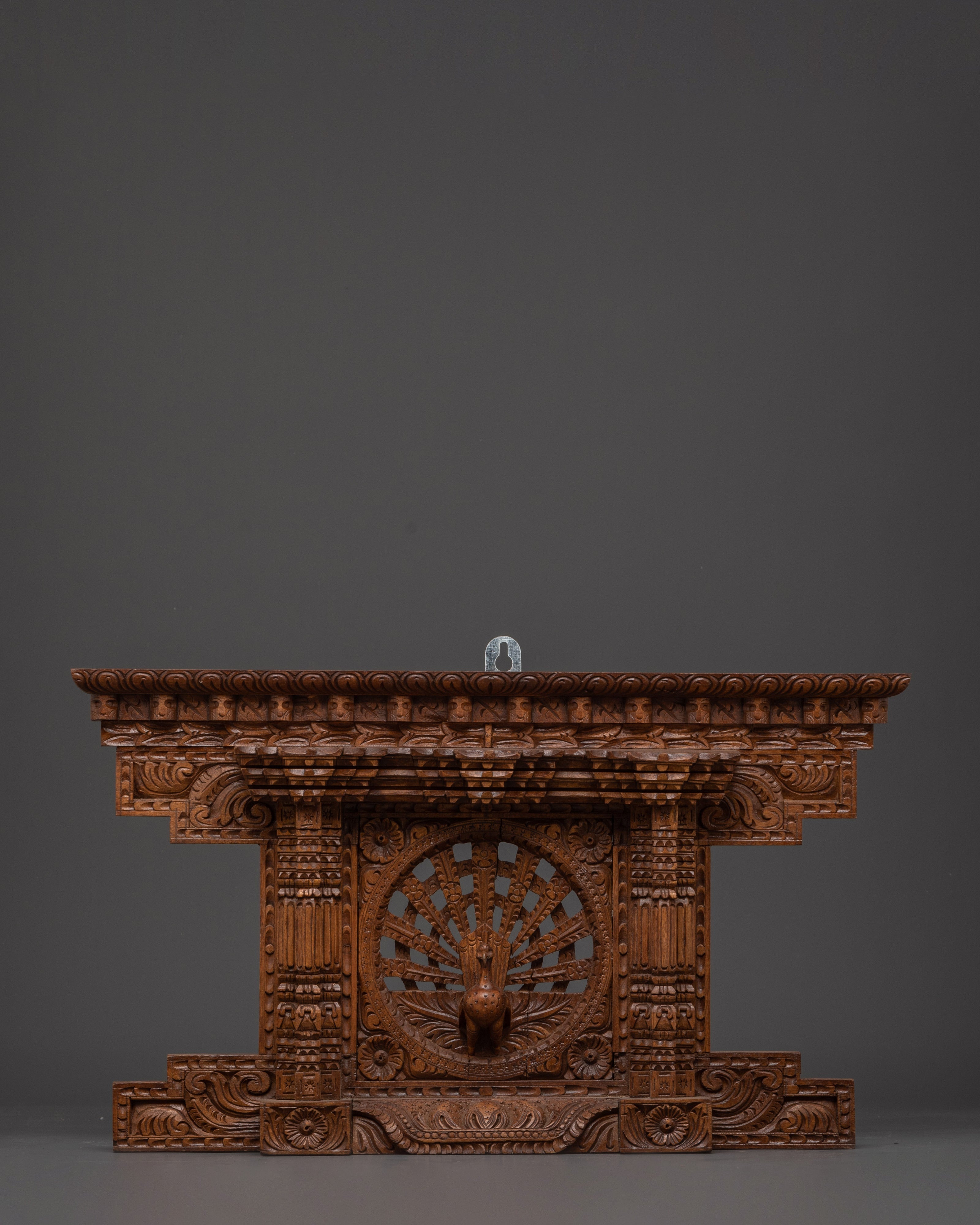 Hand-Carved Peacock Wall Hanging