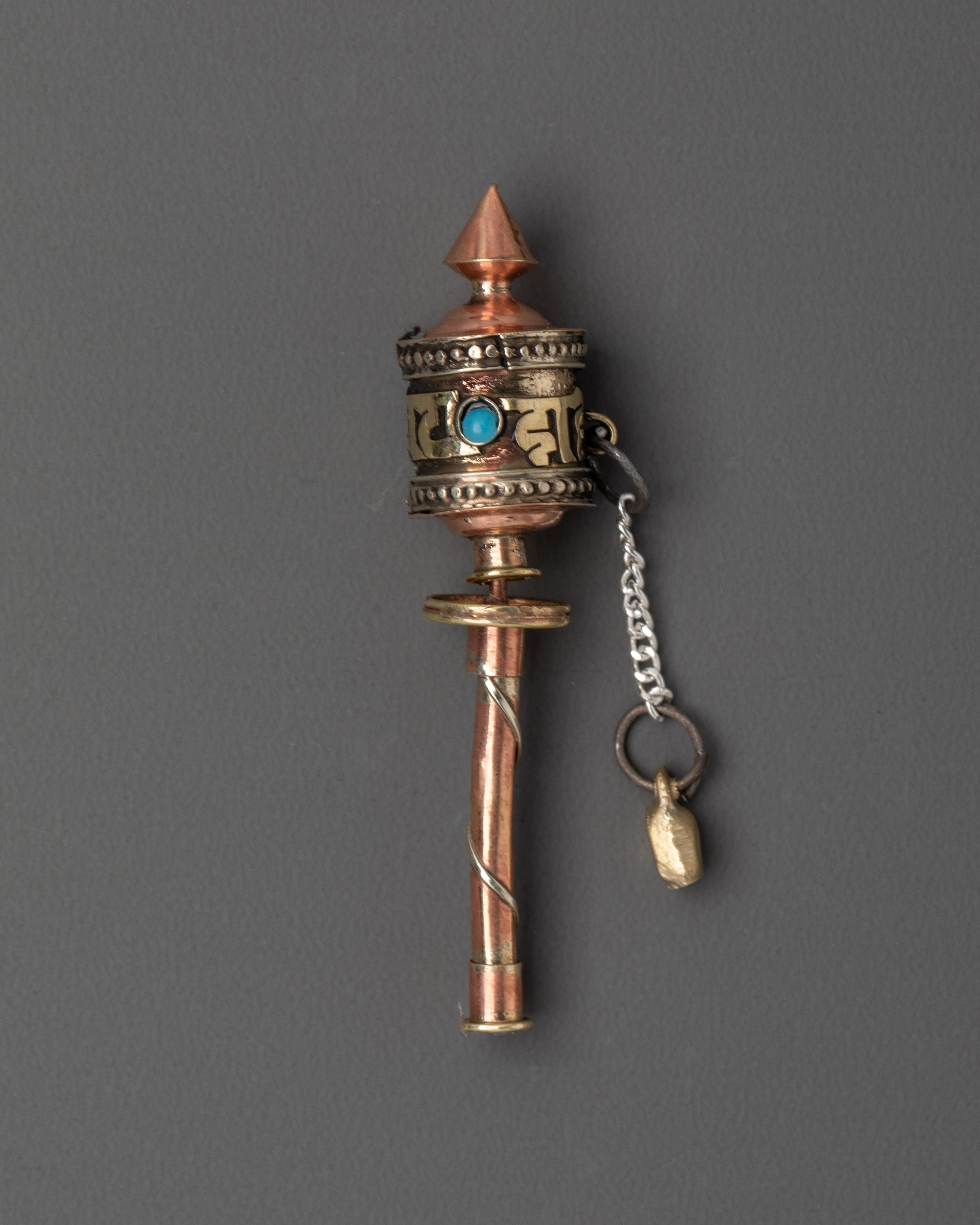 Tibetan Brass Prayer Wheel
