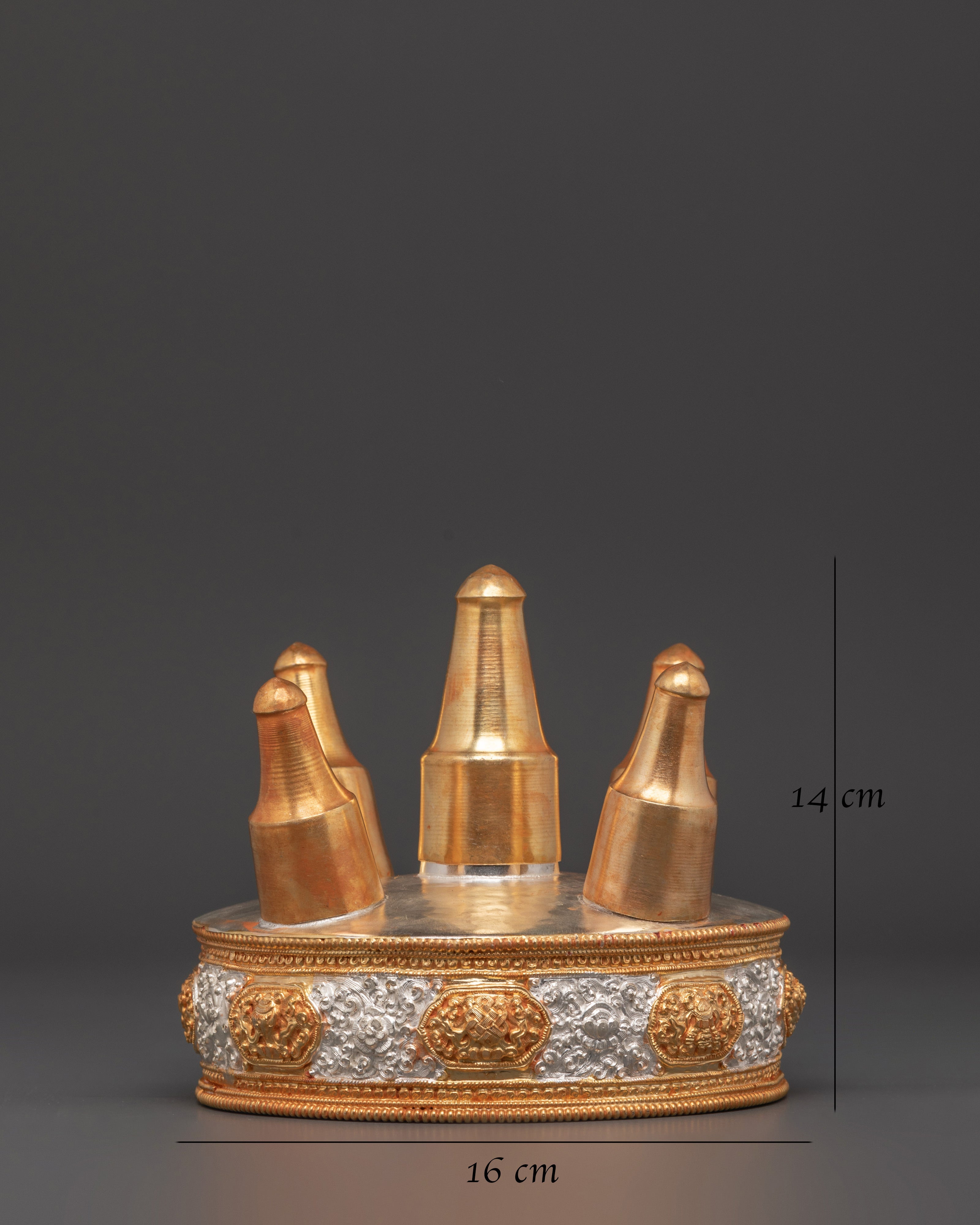 Tibetan Ritual Torma with Five Spires | Buddhist Altar Offering Symbol