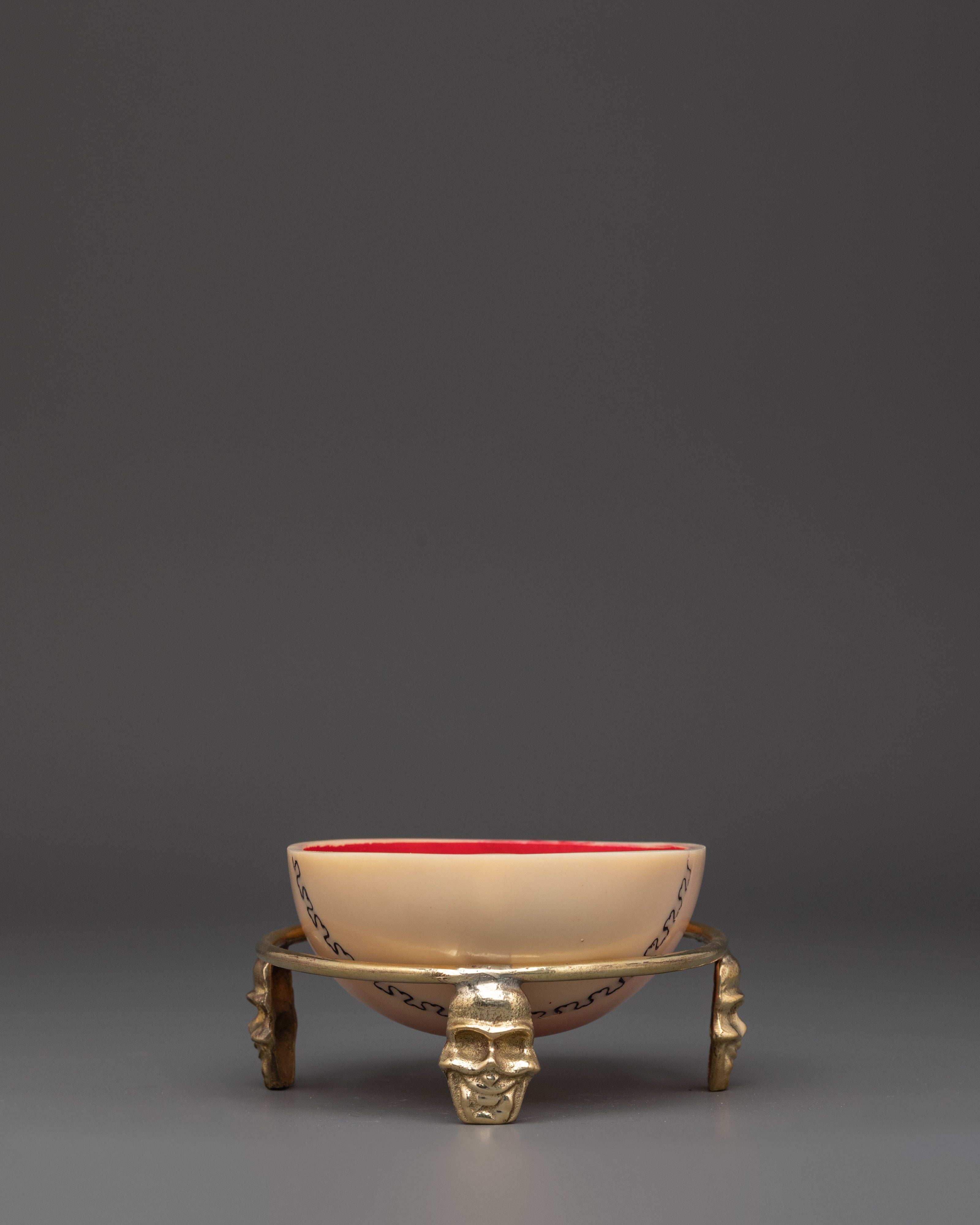 Tantric Buddhist Kapala Skull Bowl | Sacred Vajrayana Ritual Offering Vessel