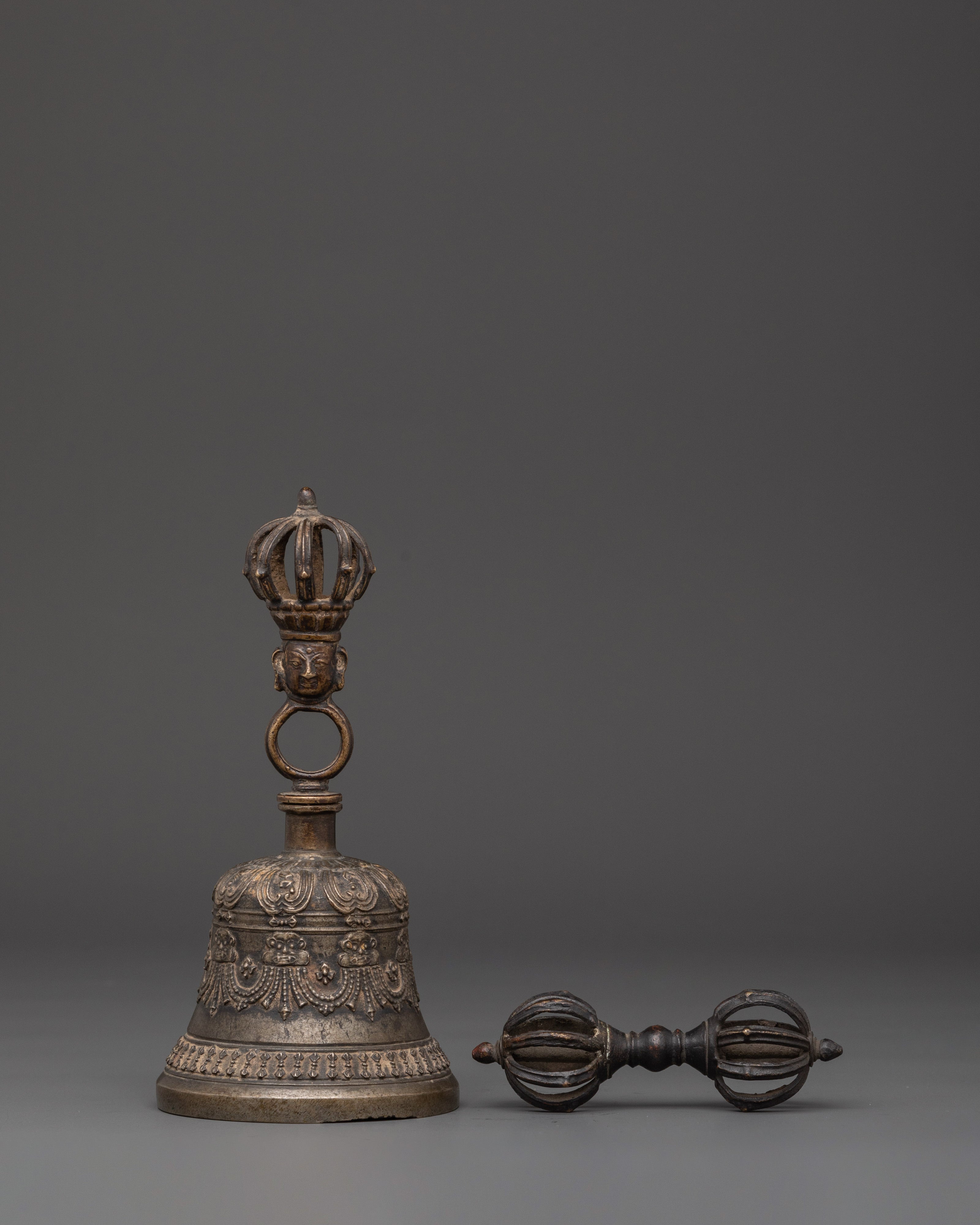 Handcrafted Bronze Bell and Vajra Set