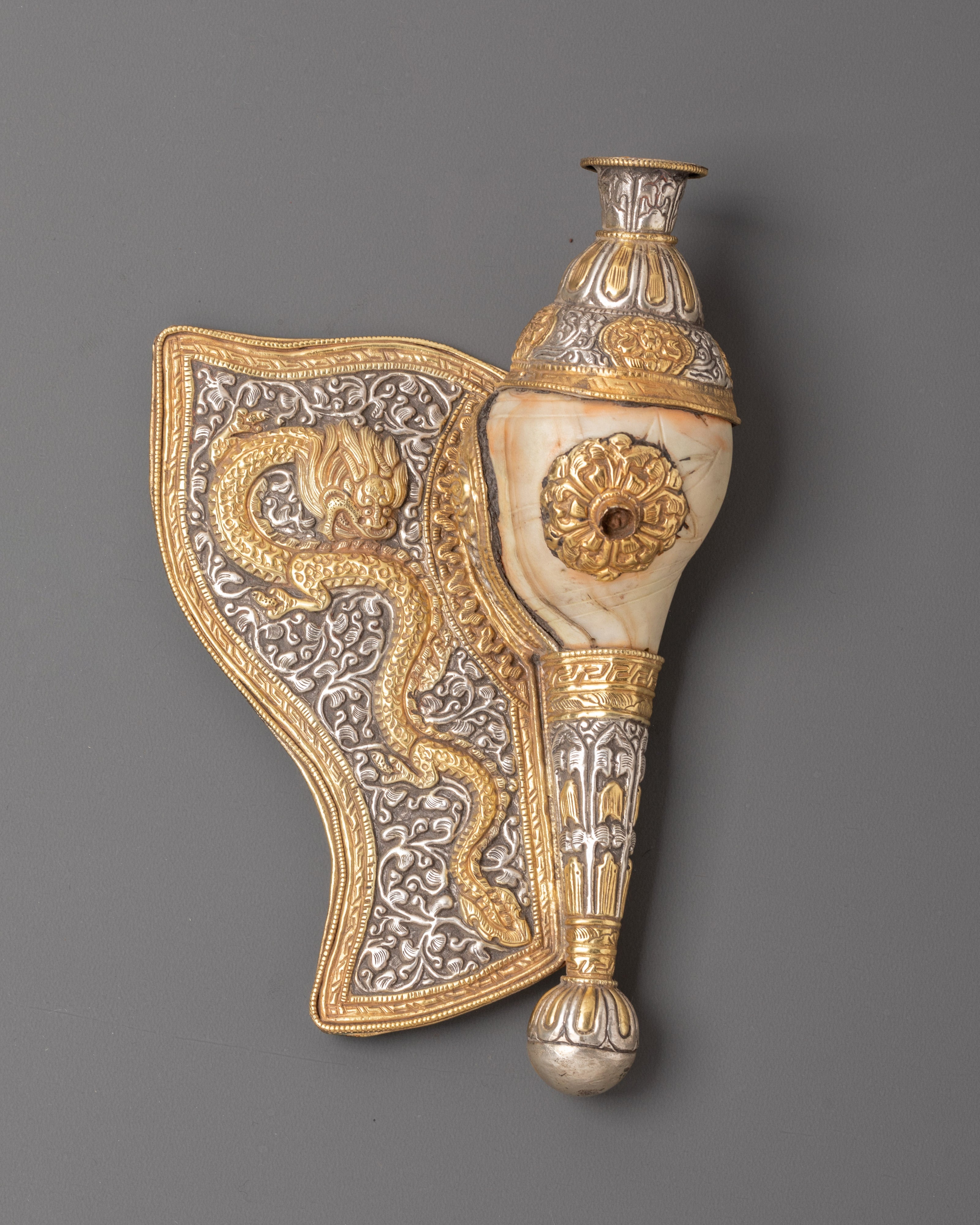 Handmade Buddhist Ritual Conch | Symbol of Protection and Power