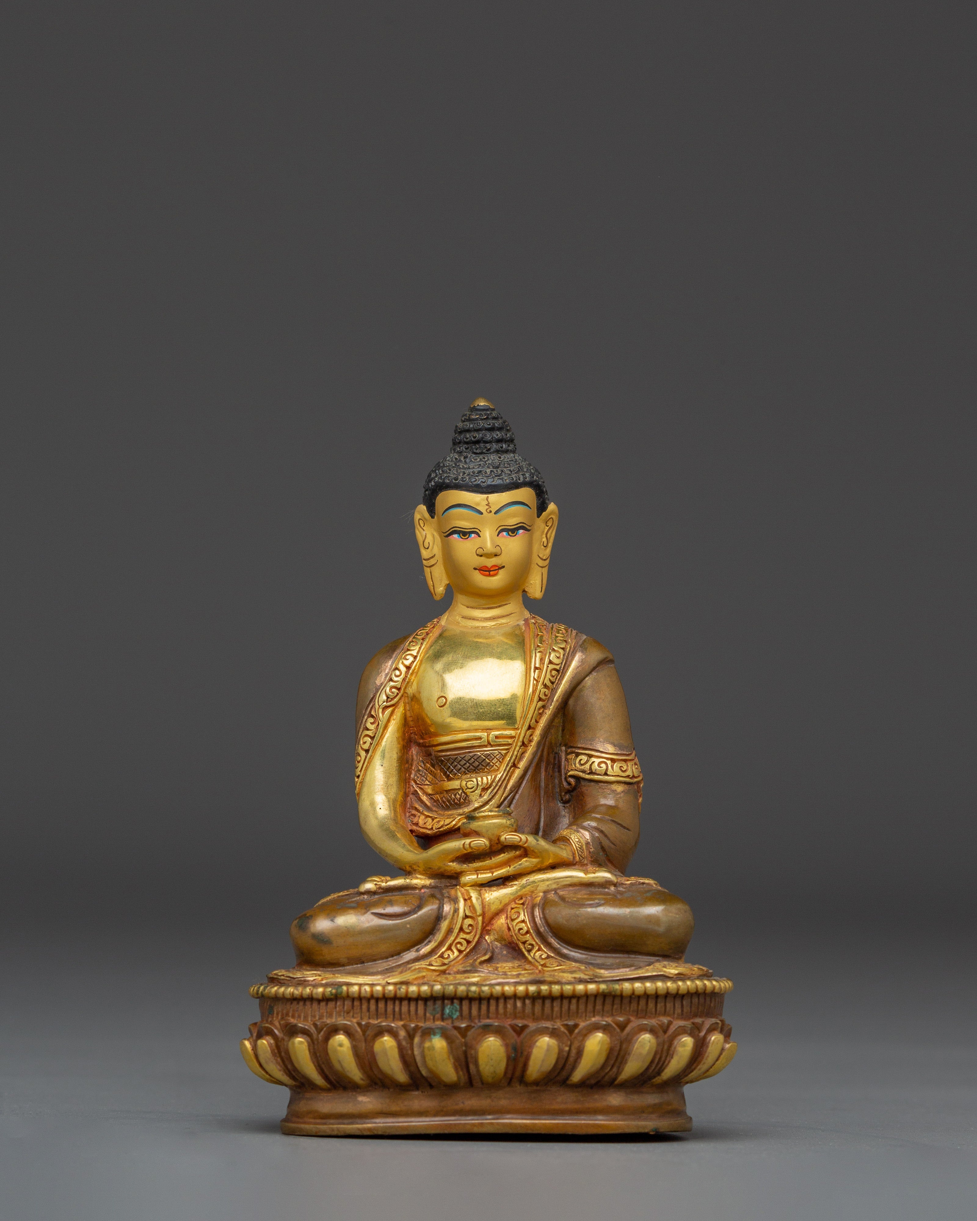 Serene Amitabha Buddha Copper Art
