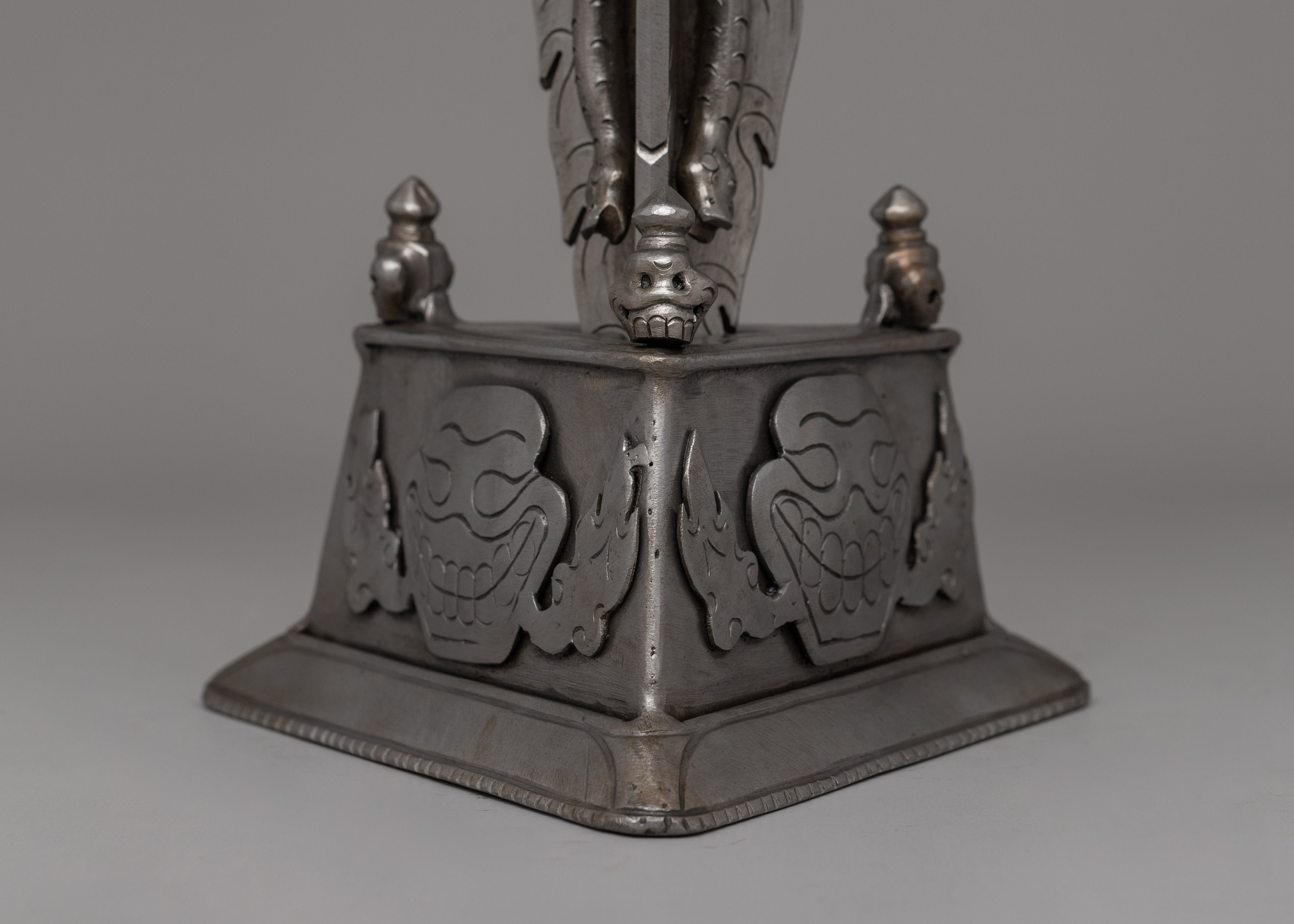 Handcrafted Iron Vajra Phurba | A Sacred Tibetan Ritual Artifact