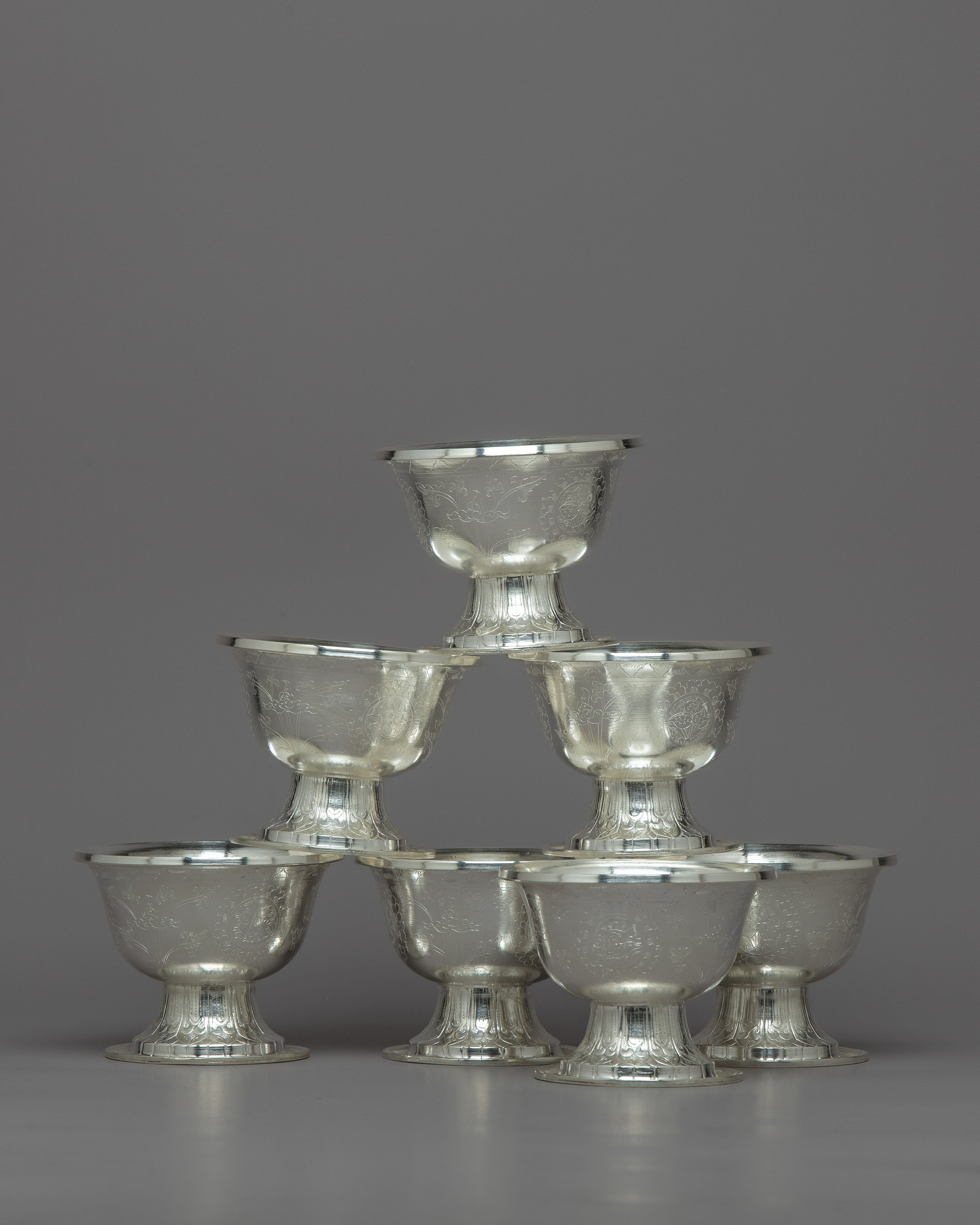 Silver Water Offering Bowls | Elegant Vessels for Sacred Rituals and Spiritual Offerings