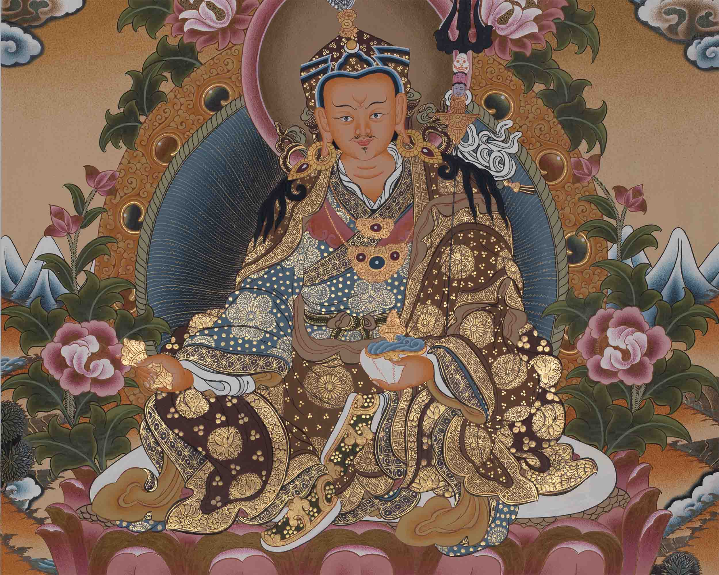 Traditional Guru Rinpoche Thangka | Padmasambhava Painting