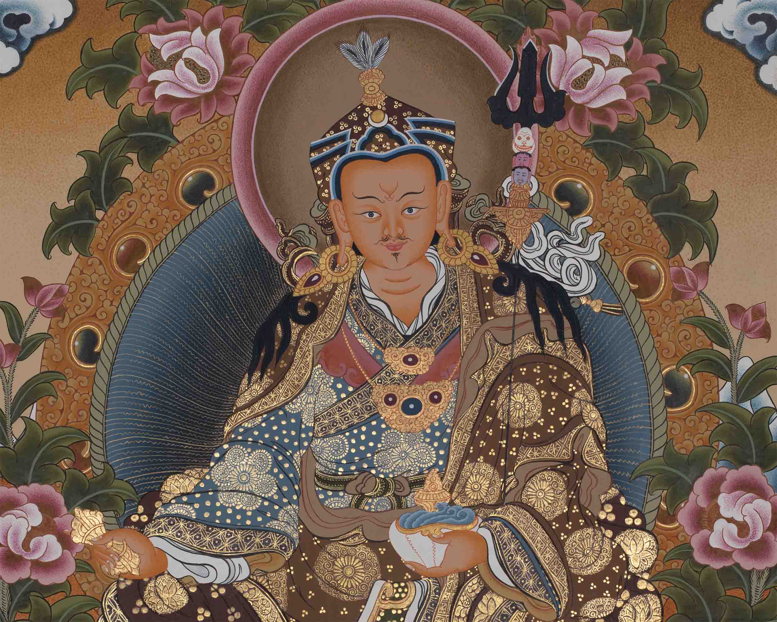 Traditional Guru Rinpoche Thangka | Padmasambhava Painting