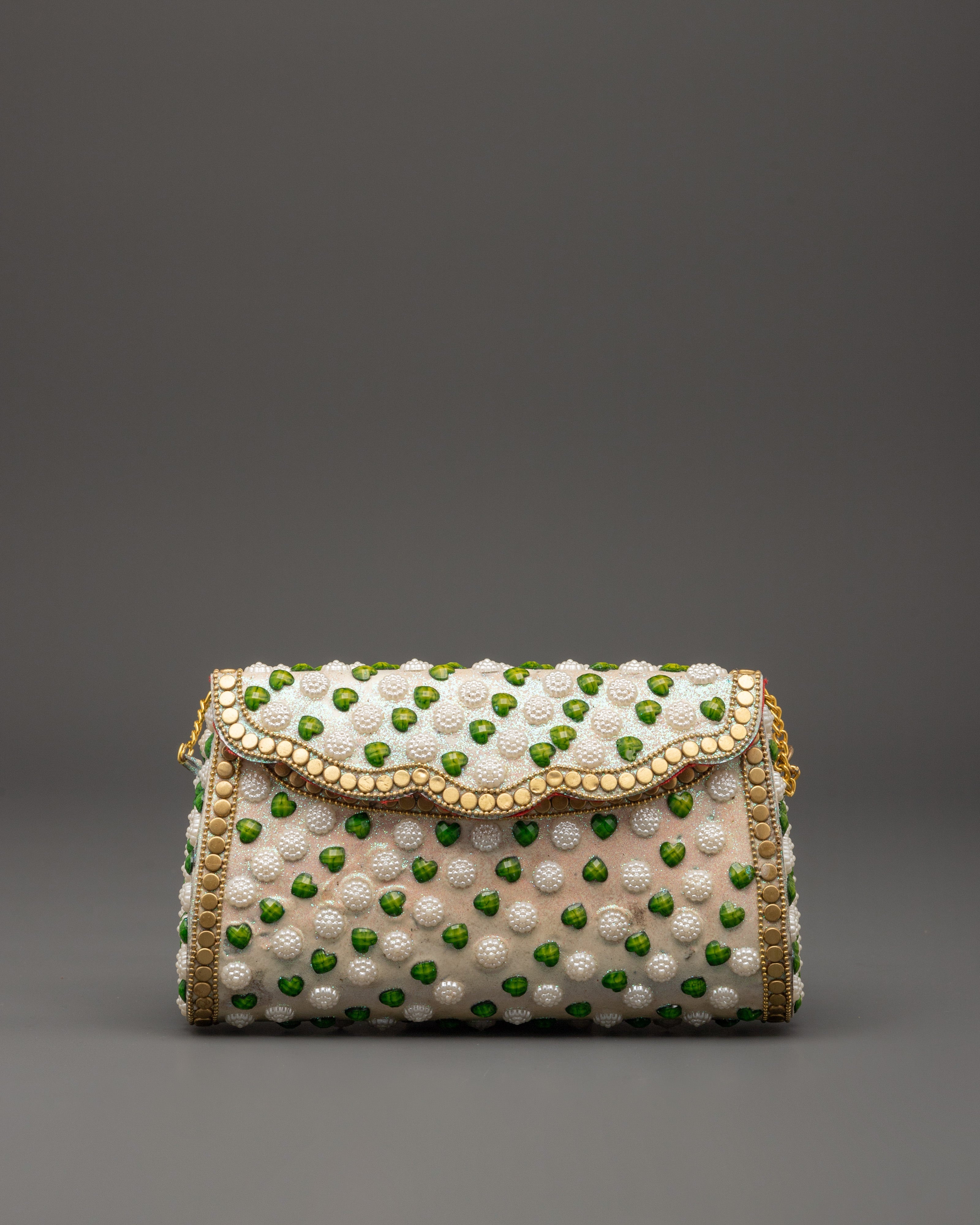 Pearl & Green Stone Side Bag