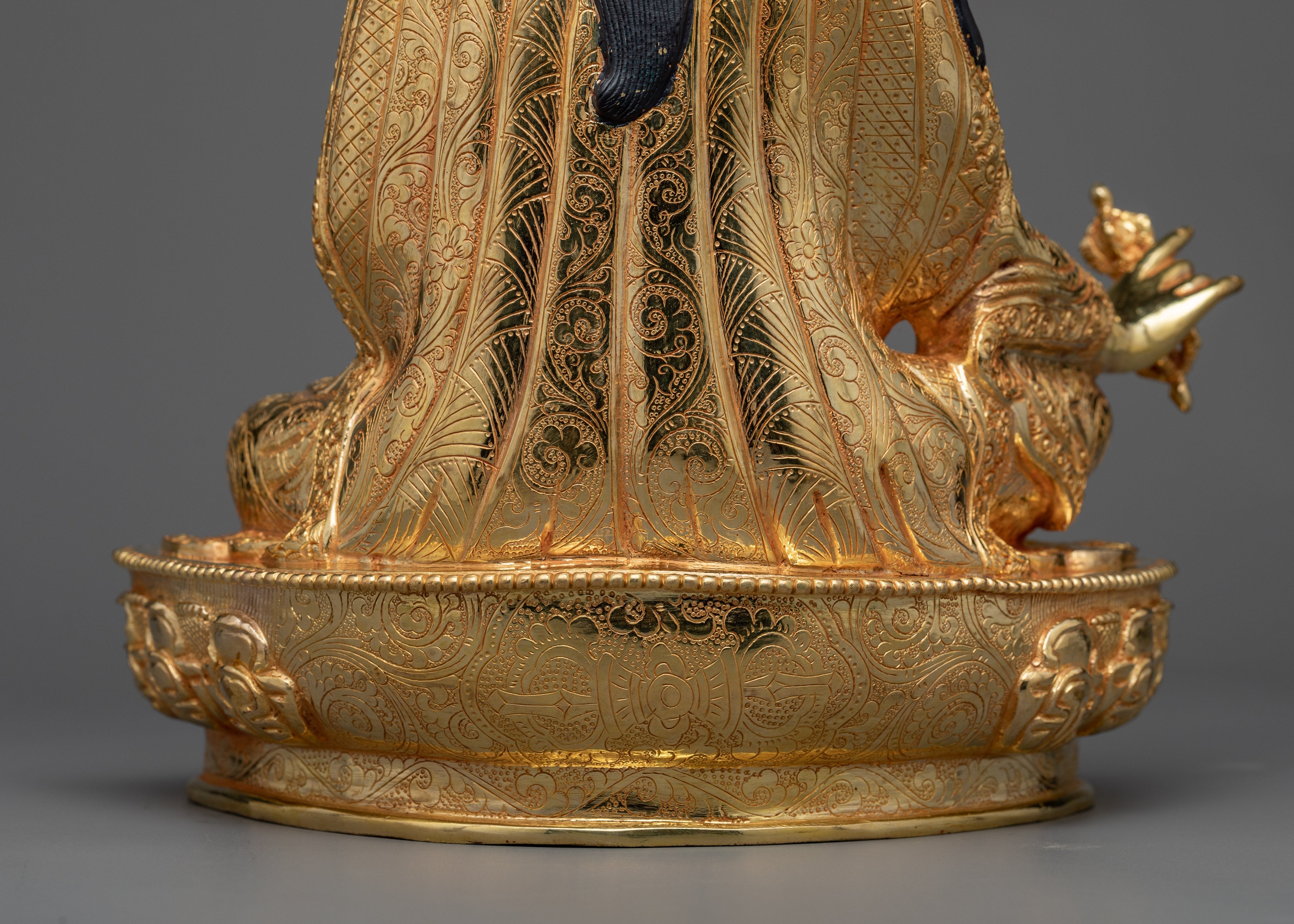 Guru Rinpoche Golden Statue | 24k Gold Gilded Work of Art