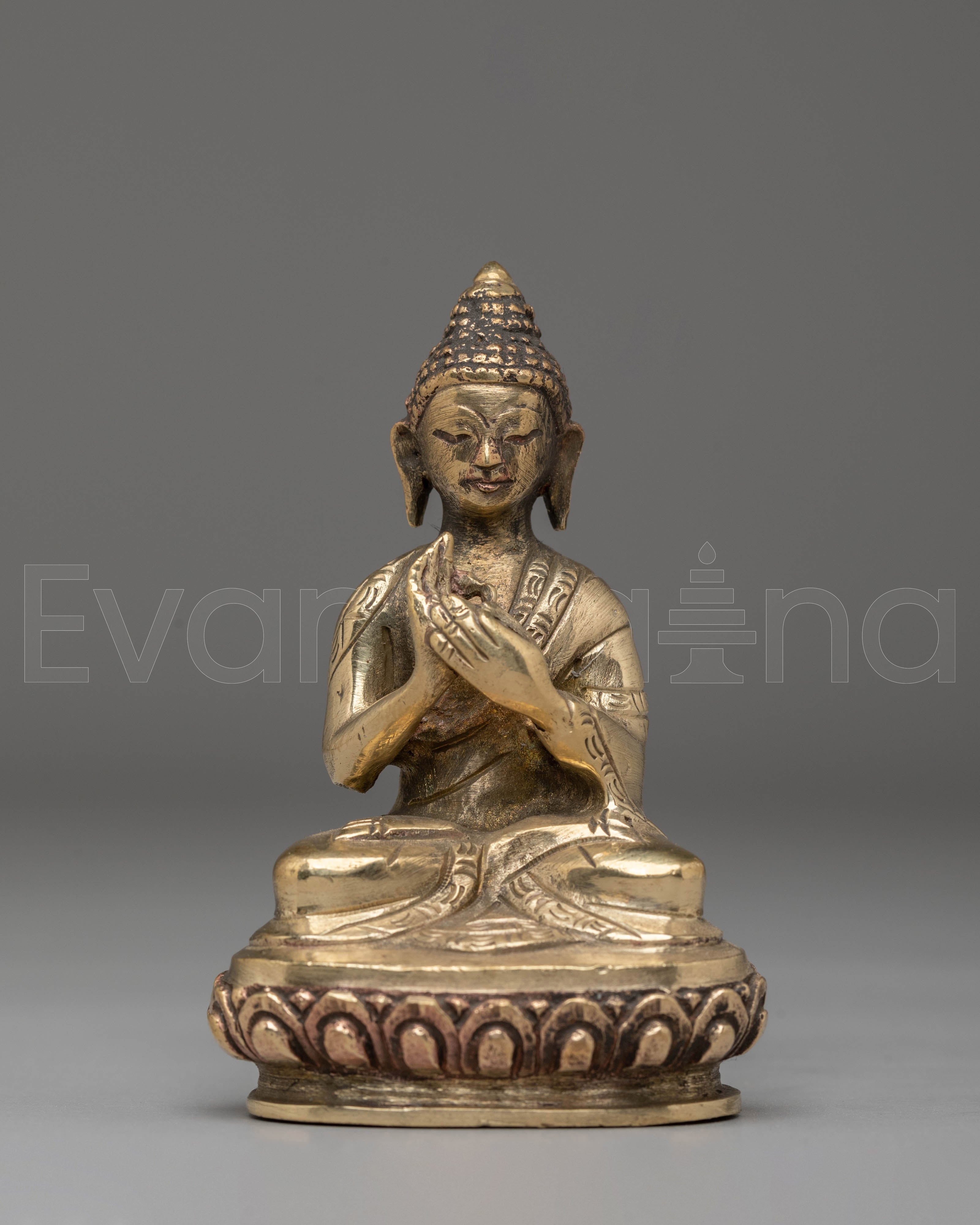 Handmade Buddhist Vairocana Statue | Tibetan Copper Buddha Statue