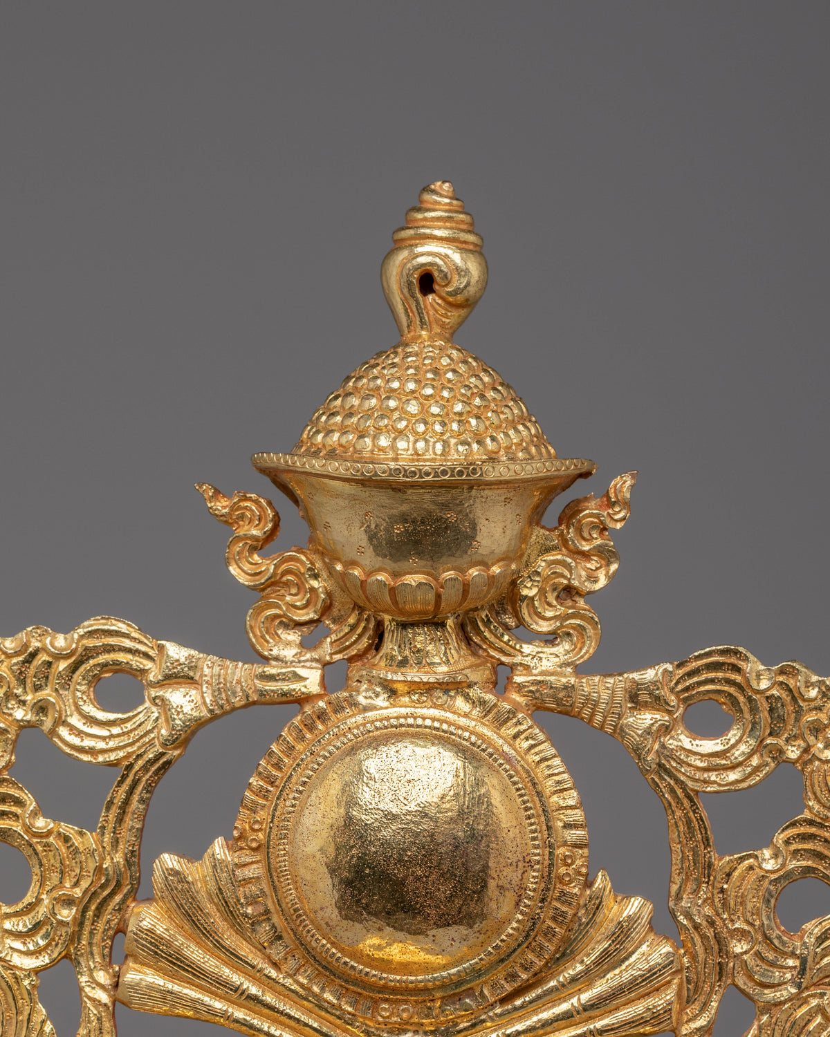 Buddhist Doya Ngaga Set | Gold-Plated Copper Ritual Tools