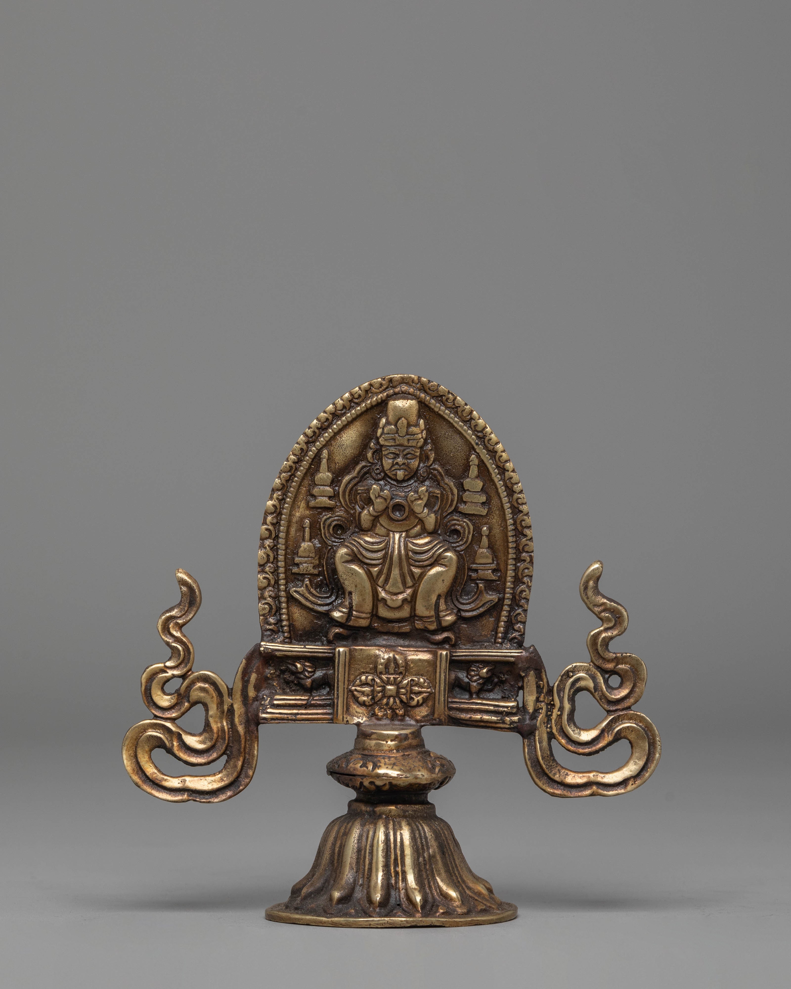 Buddhist-Inspired Deity Decorative Statue | Brass Spiritual Art