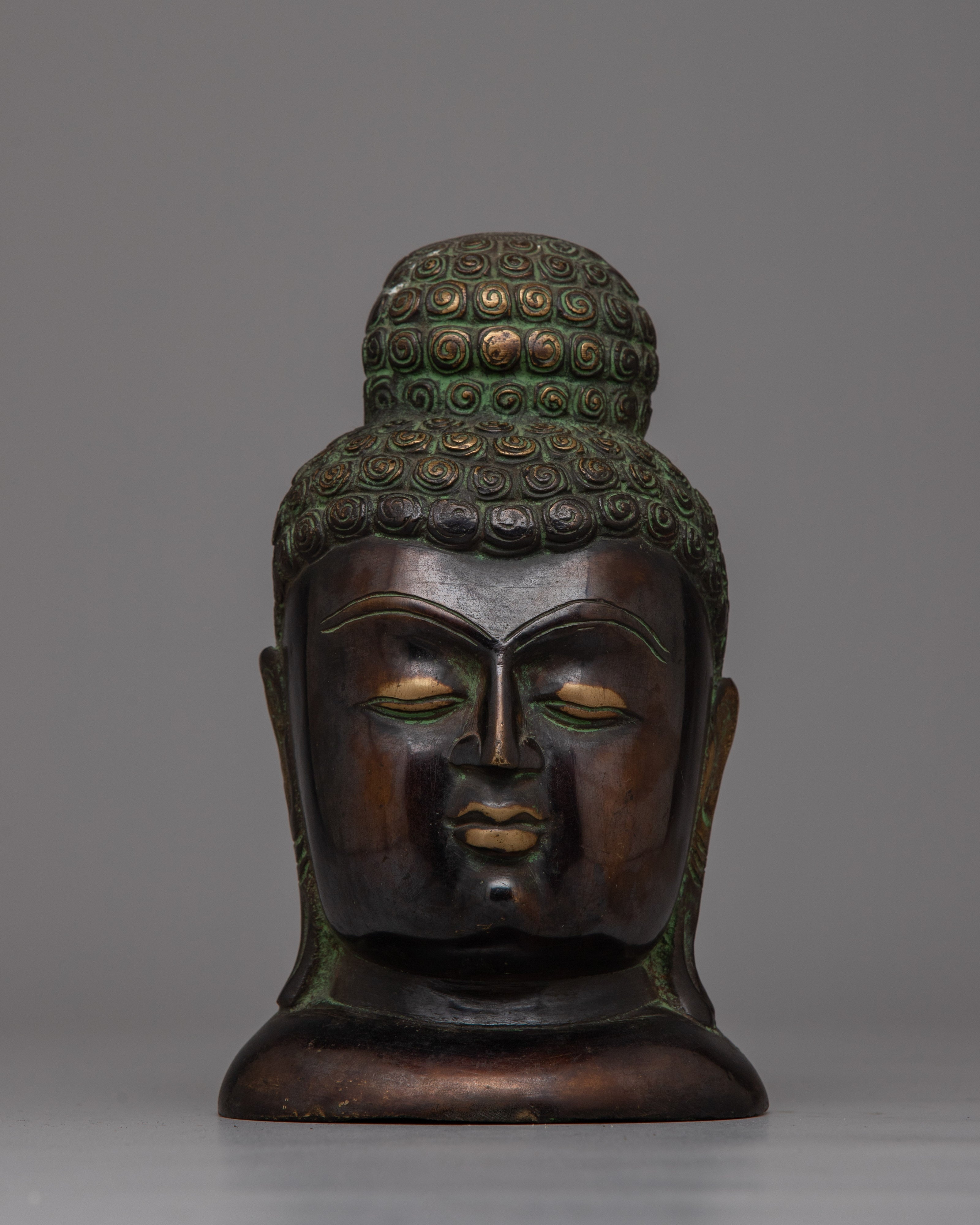 Hand-carved Buddha Head Sculpture
