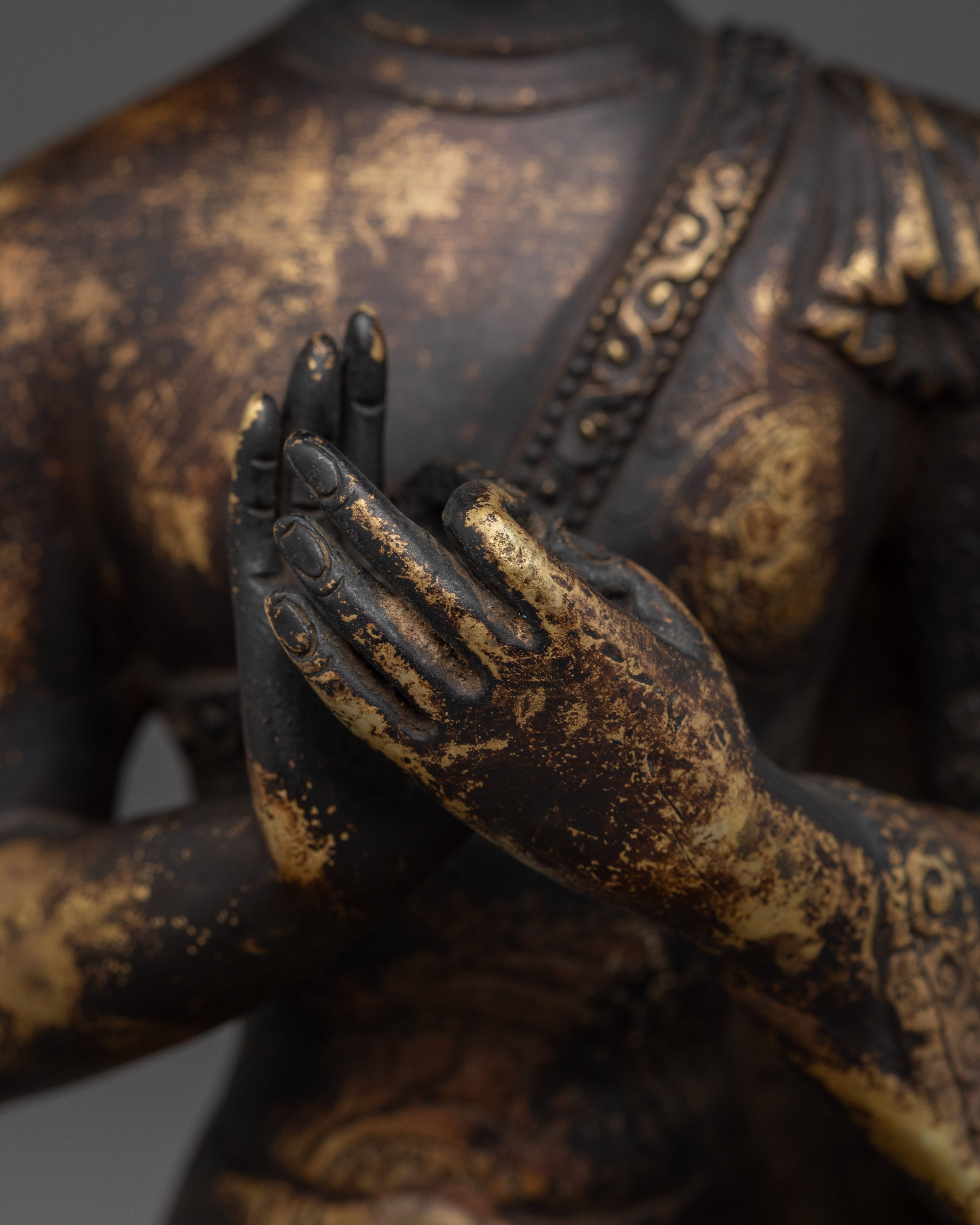 Vairocana Copper Statue for Antique Finish | Cosmic Buddha Artwork