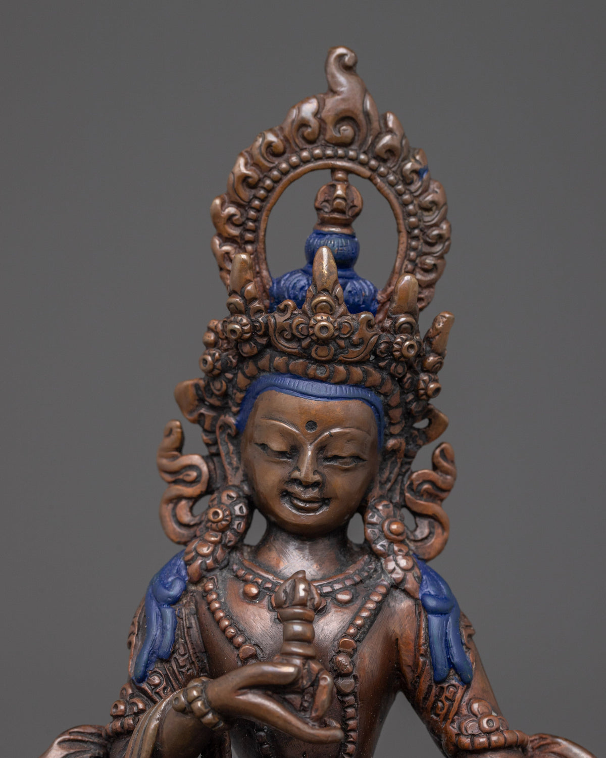 Handmade Copper Statue of Vajrasattva | Dorje Sempa - Symbol of Purification