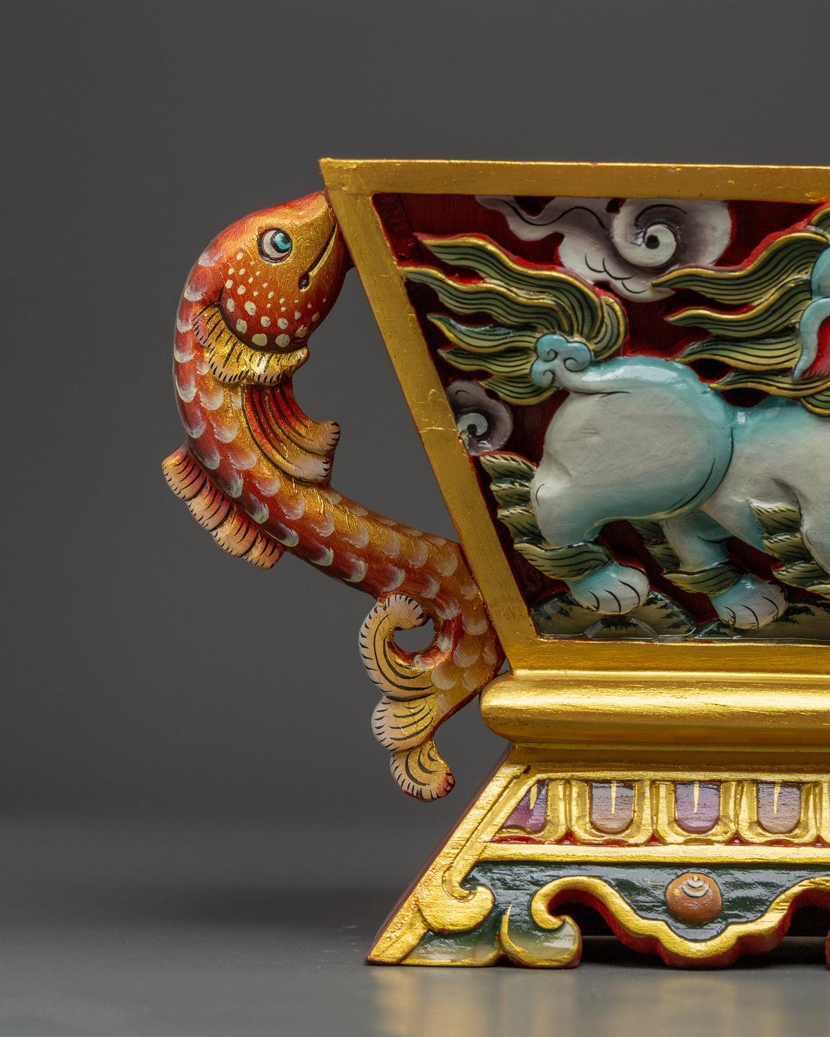 Handcrafted Tibetan Folk Art Box | With Vibrant Acrylic Colors