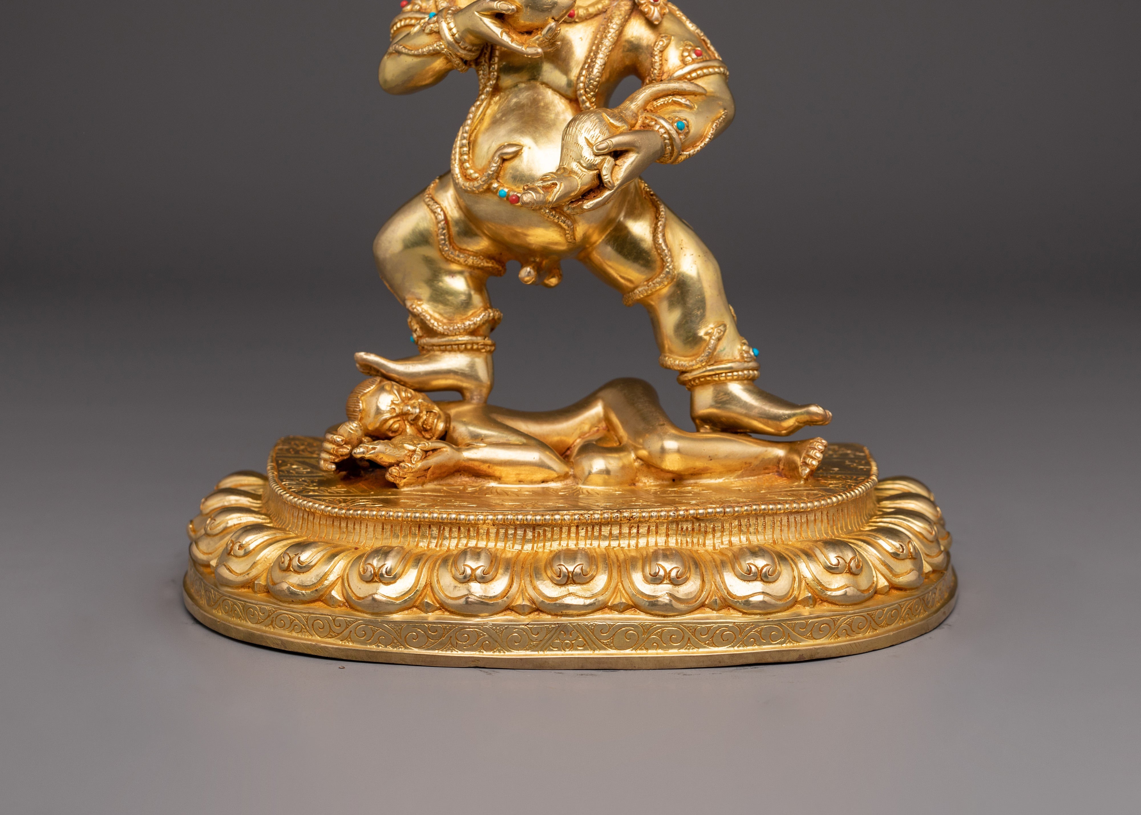 Wrathful Black Dzambhala Statue | Kubera - Buddhist Wealth Deity