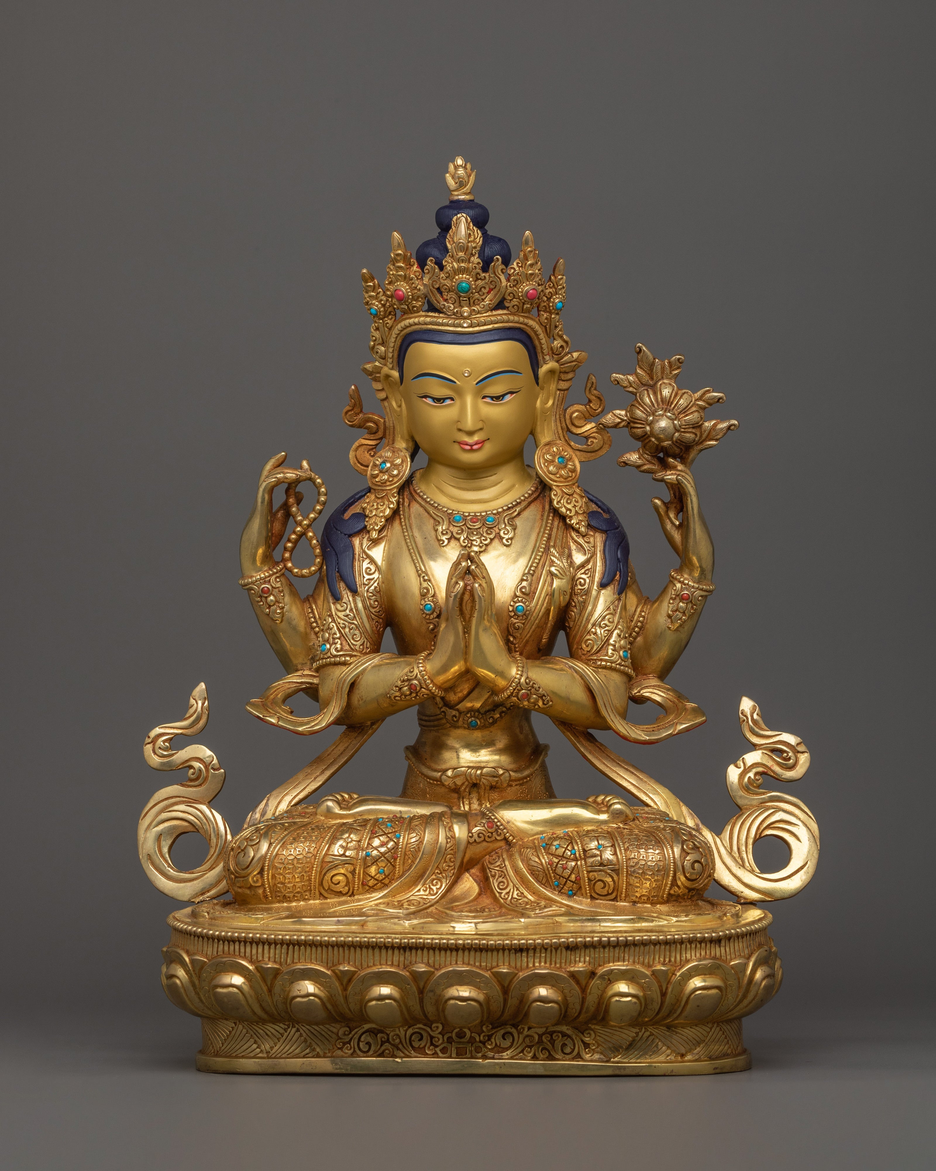 handmade-sculpture-of-four-armed-chenrezig