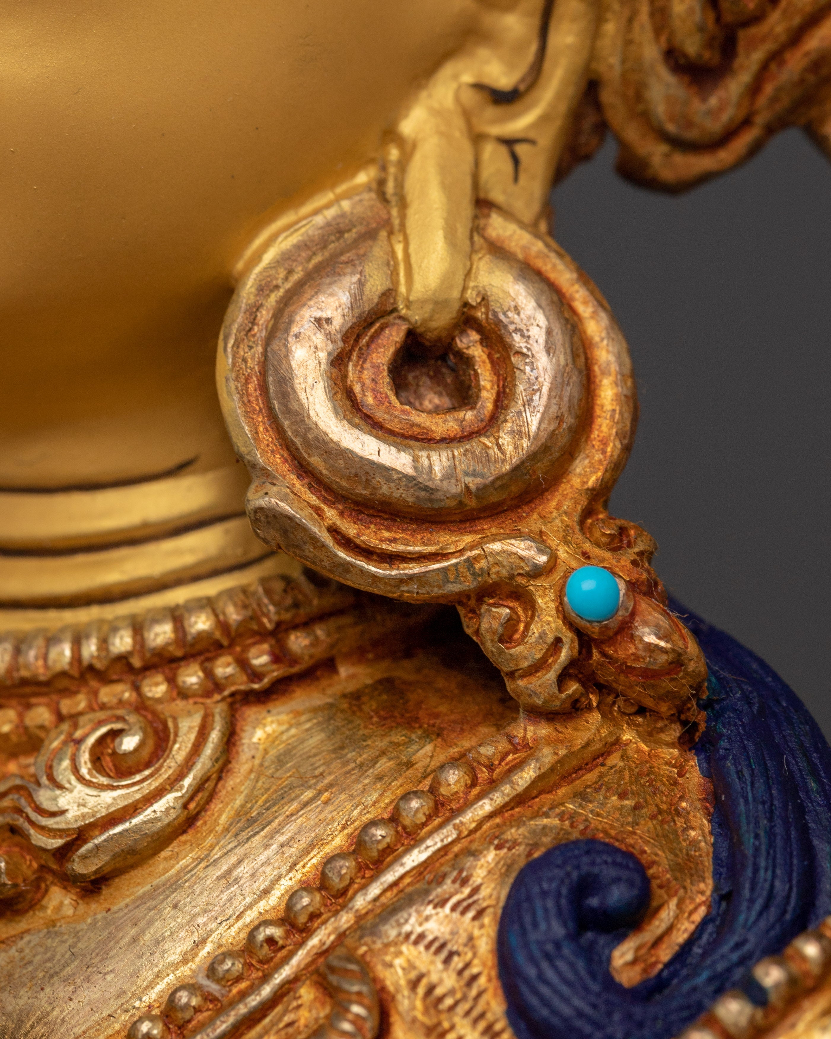 24K Gold Gilded Copper Avalokiteshvara Sculpture | A symbol of infinite compassion