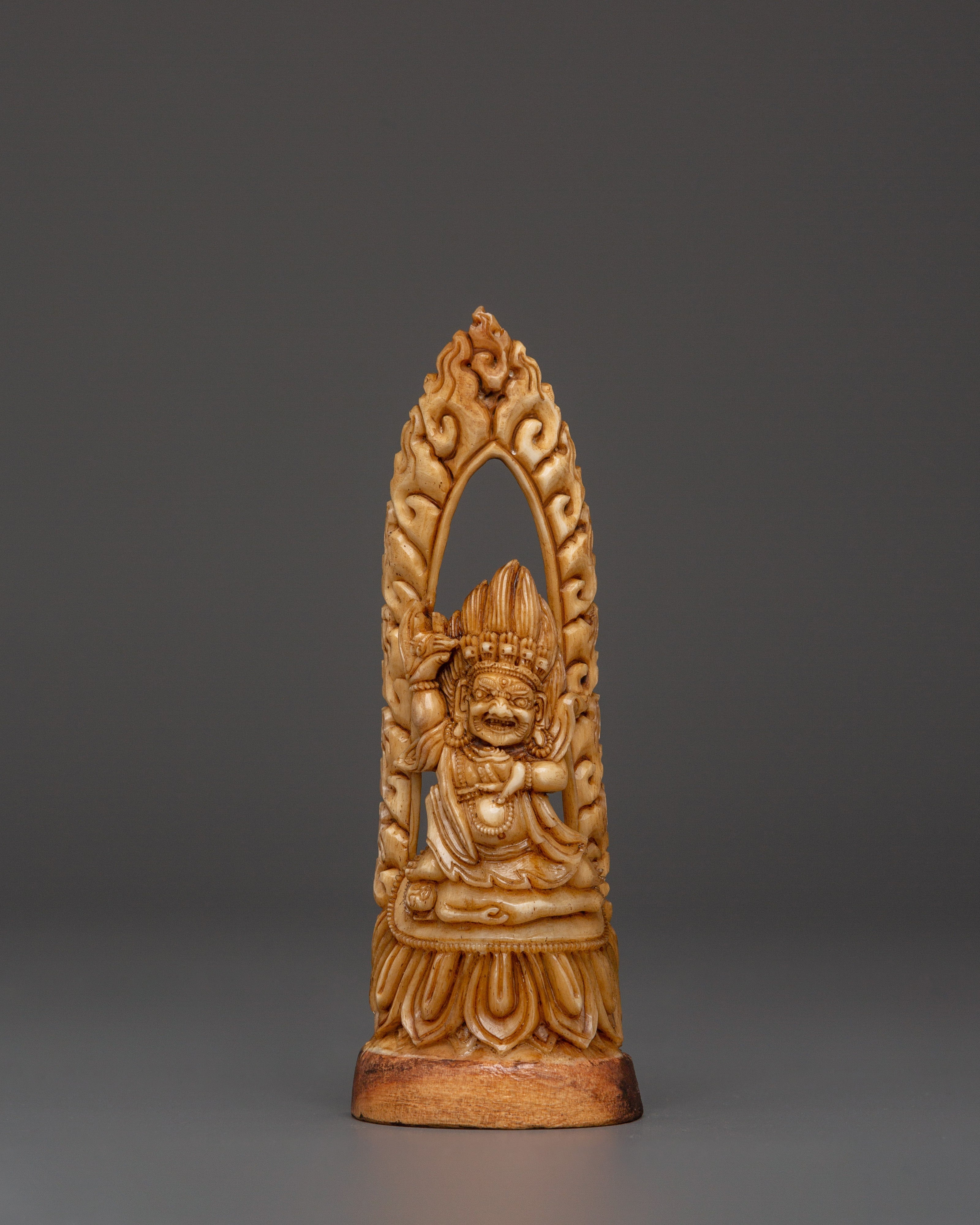 Tibetan Hand-carved Mahakala Bone