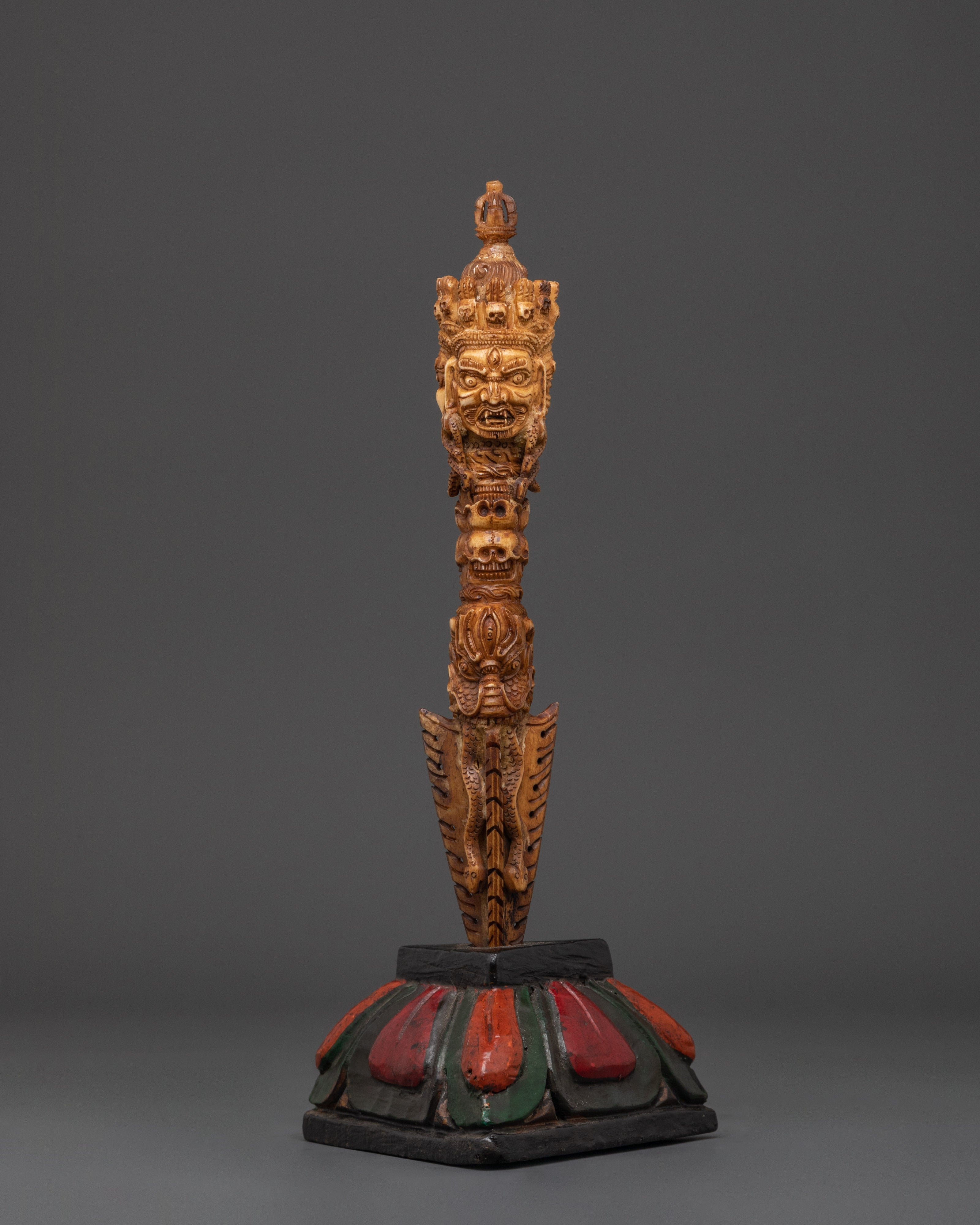 Tibetan Wooden Phurba