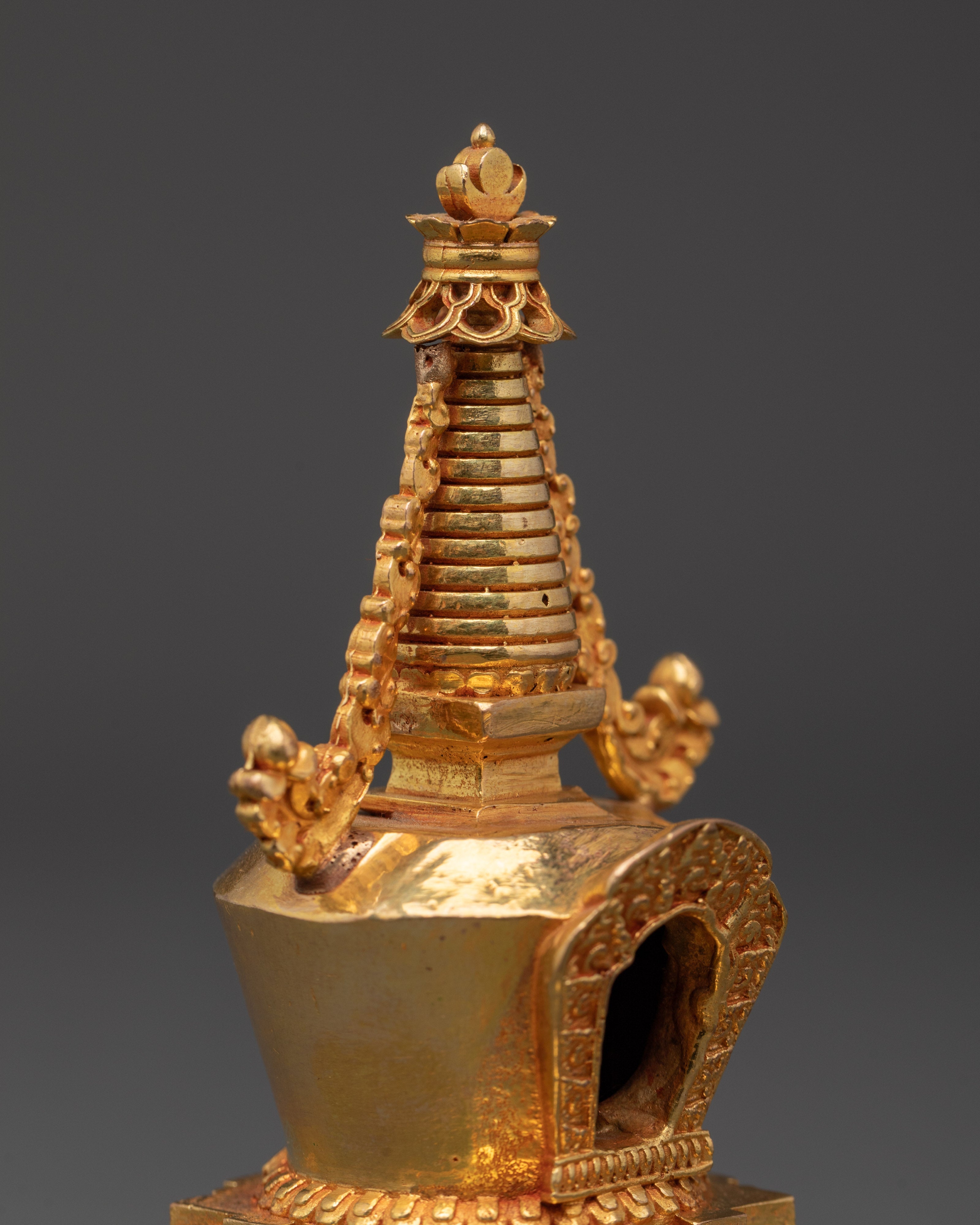 Copper Buddhist Tibetan Shrine | Handcrafted Gold Plated Statue